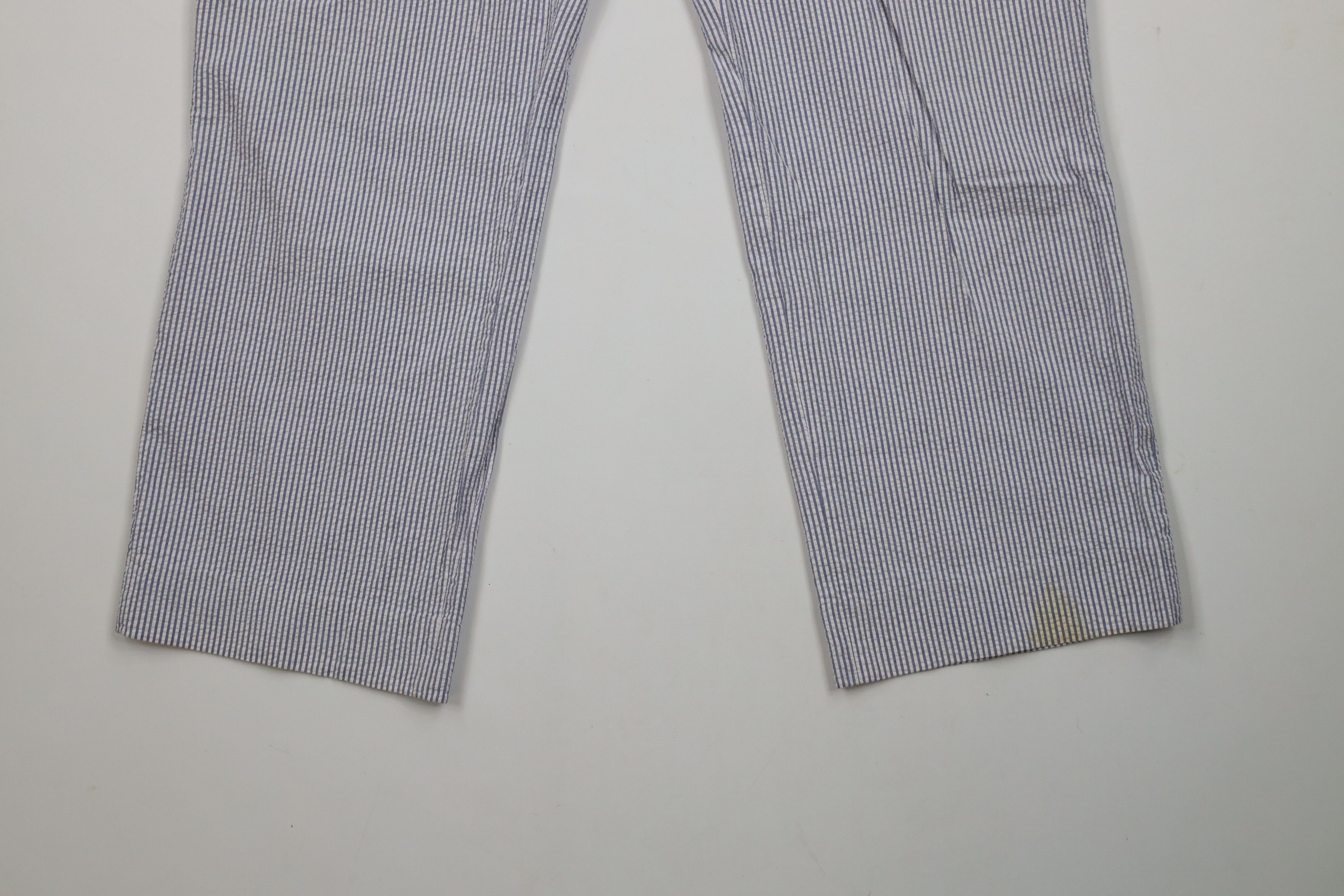 Vintage Vintage 90s Streetwear Wide Leg Seersucker Chino Pants Size US 32 / EU 48 - 4 Thumbnail
