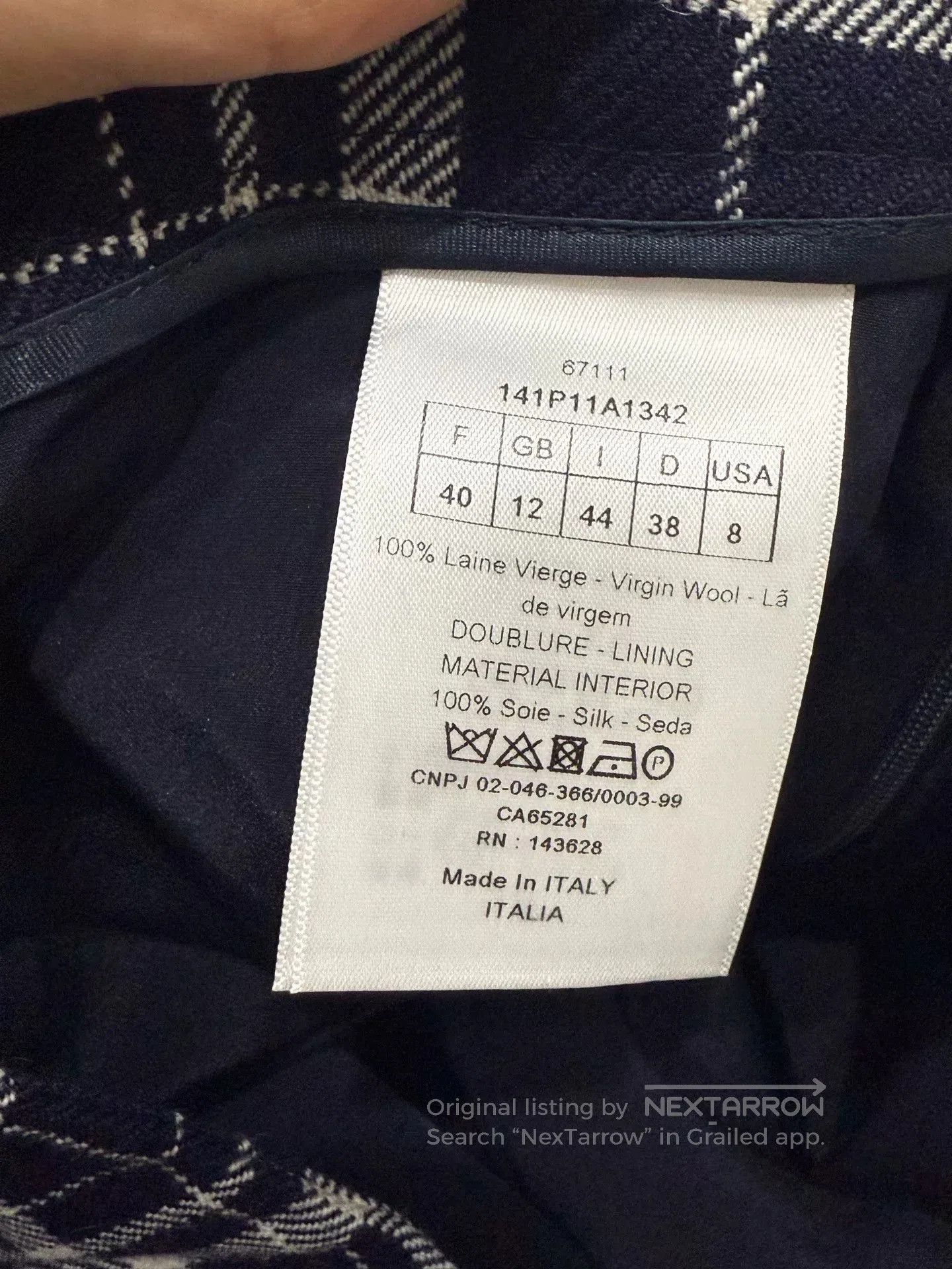 Dior Dior Wool Check Suit Set. Size US XS / EU 42 / 0 - 8 Thumbnail