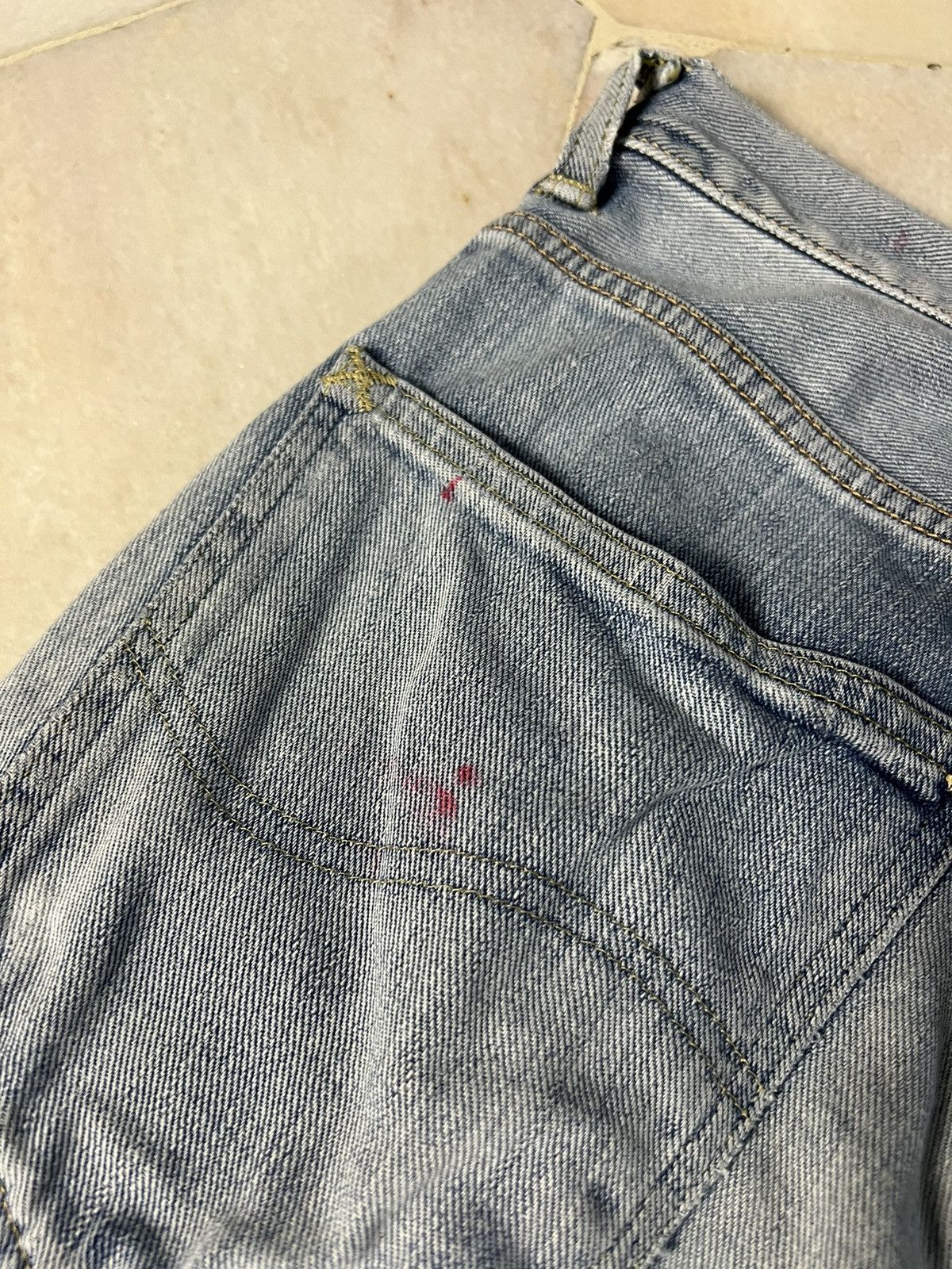 Lee × Vintage Vintage Lee 101 Distressed Light Wash Jeans Size US 29 - 11 Thumbnail