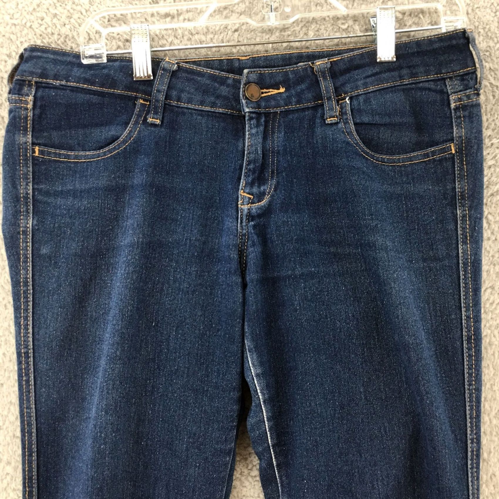 H&M H&M Jeans Womens 29x32 Blue Denim Mid Rise Zip Fly Slim Fit Sqin Low Rise Straight 5-Pocket Classic Modern Vintage No Size 29" - 2 Thumbnail