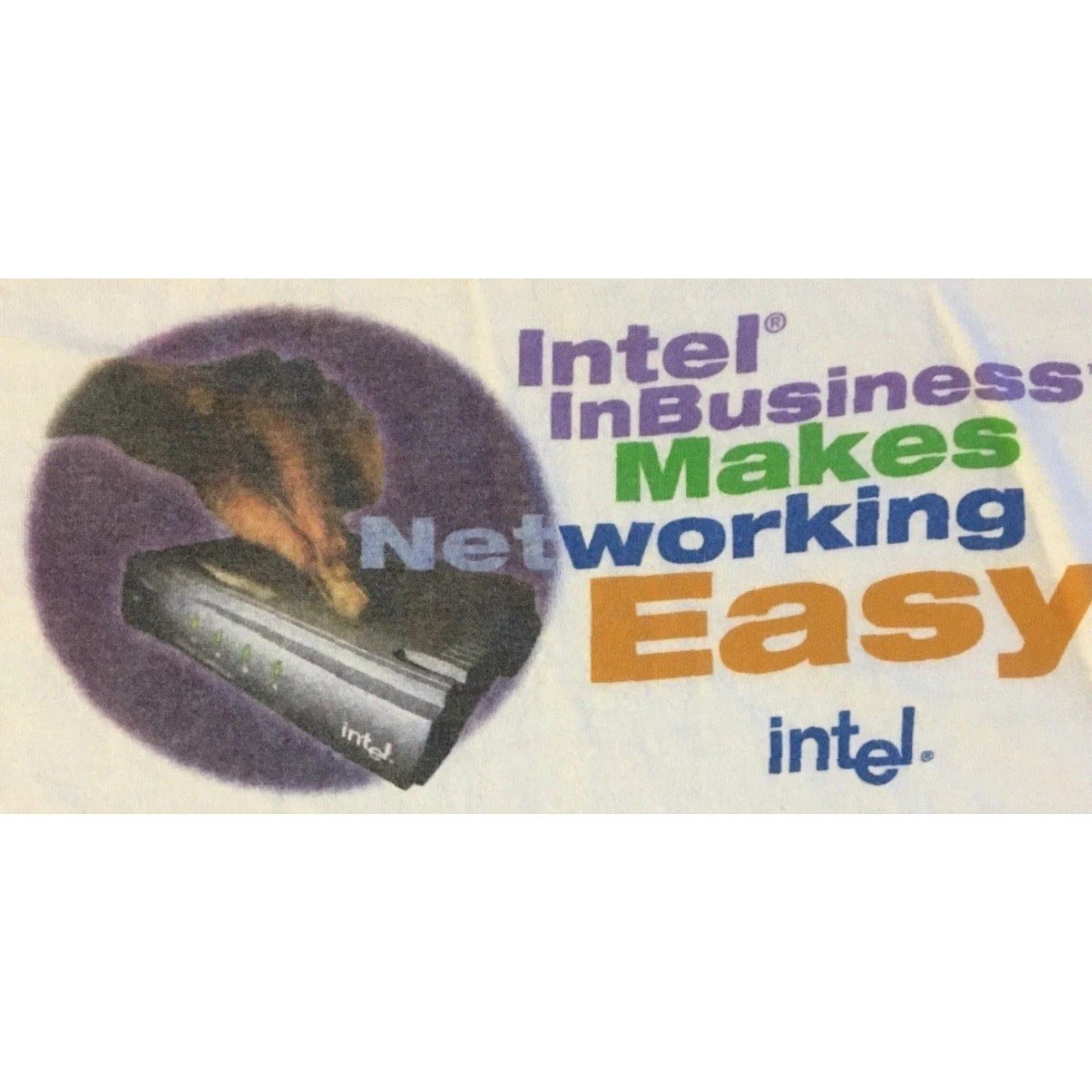 Apple VINTAGE Intel Faded Promo Shirt L White Microsoft T-Shirt Mens 90s Grunge California 80s Tech Meme Space Size US L / EU 52-54 / 3 - 3 Thumbnail