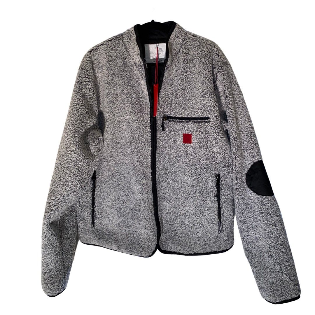 image of Fugazi Reversible Sherpa Liner Jacket in Black, Men's (Size Large)