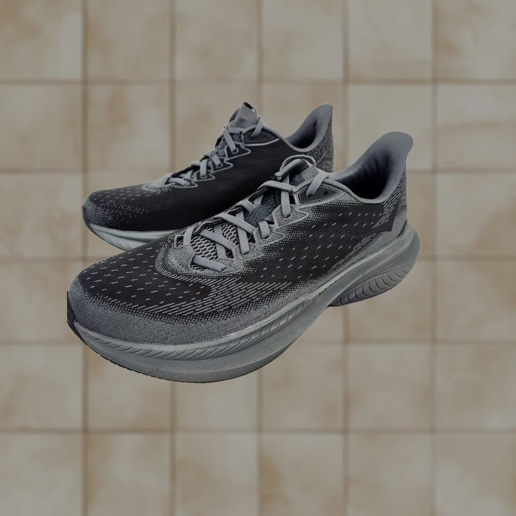 Vintage Hoka One One Mach 6 Mens Athletic Sneaker Gray Black  display picture 2