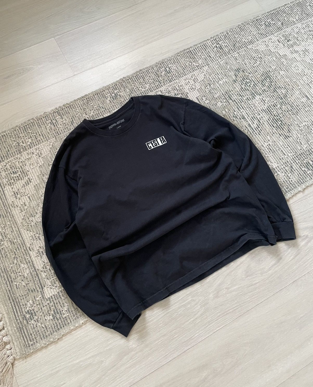 Fucking Awesome Vintage Rare Fucking Awesome Cest FA Black Longsleeve Sk8 Size US L / EU 52-54 / 3 - 3 Thumbnail