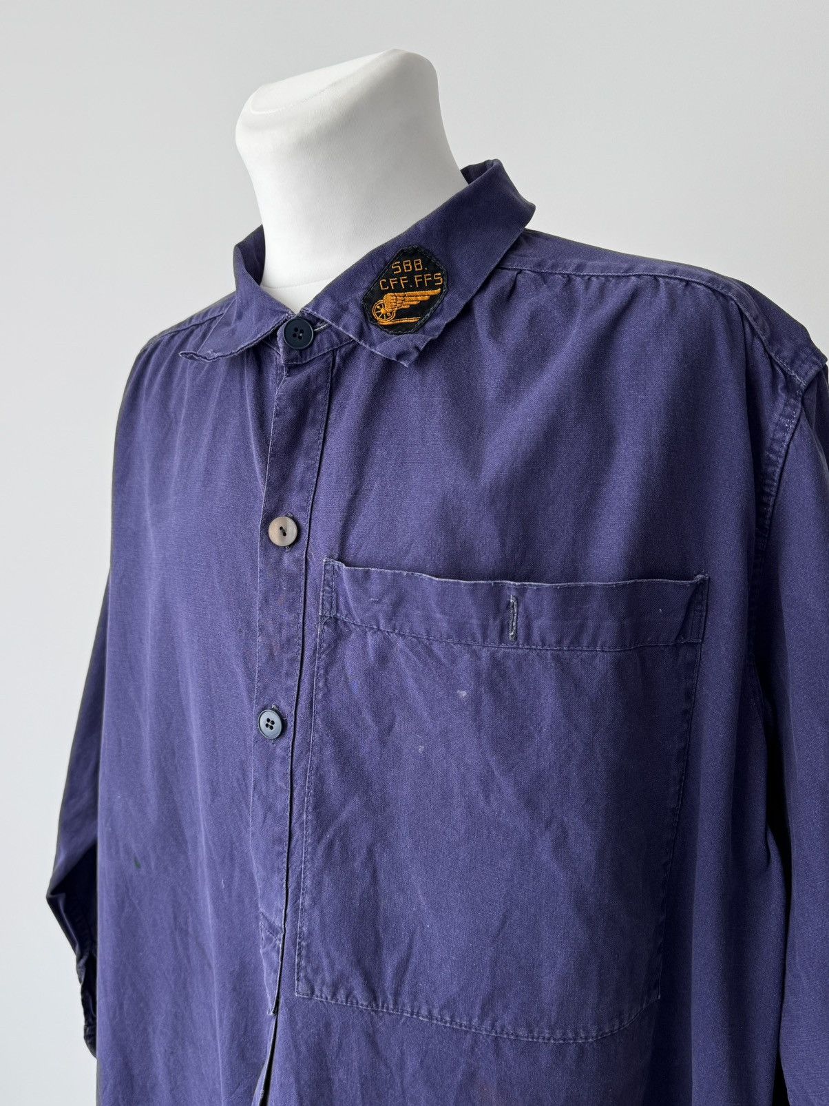 Vetra 1950s Vintage Swiss Workwear Railway Smock Anorak Jacket Size US M / EU 48-50 / 2 - 6 Thumbnail