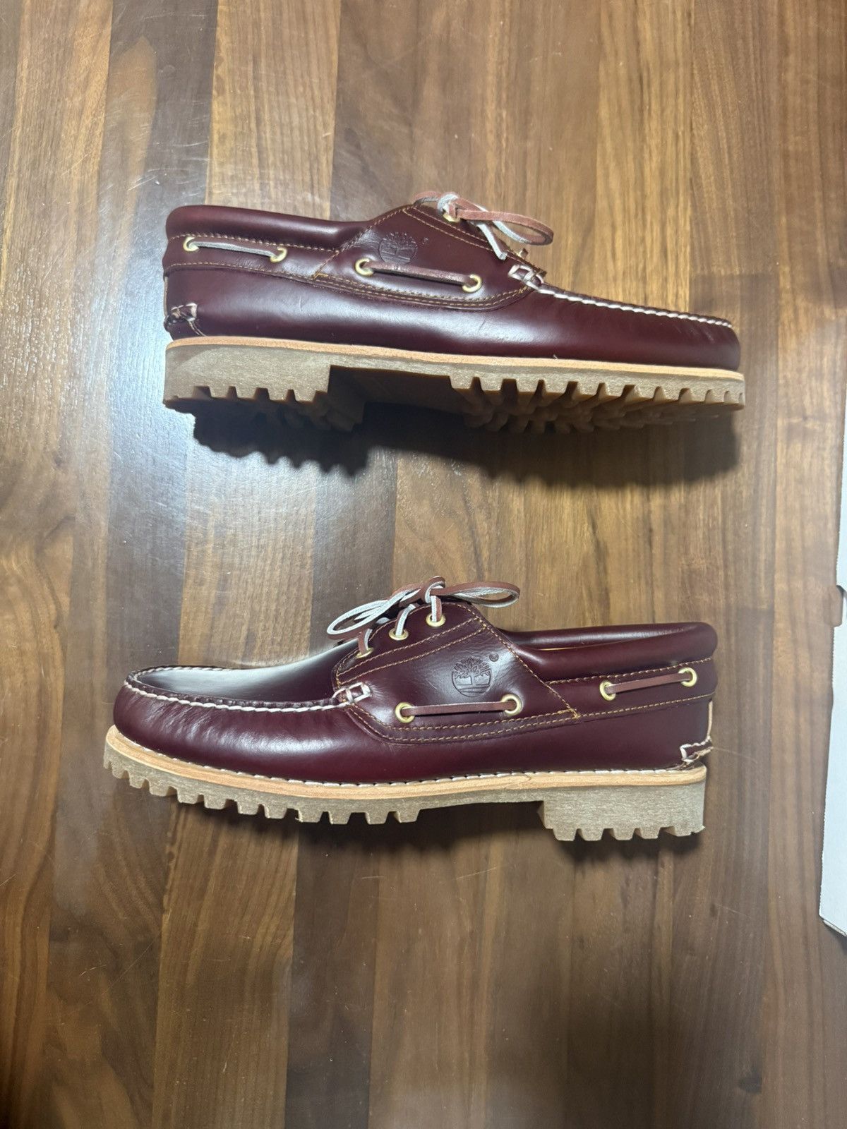 Timberland Timberland® Authentic 3-Eye Lug Handsewn Boat Shoe Burgundy Size US 11 / EU 44 - 2 Thumbnail