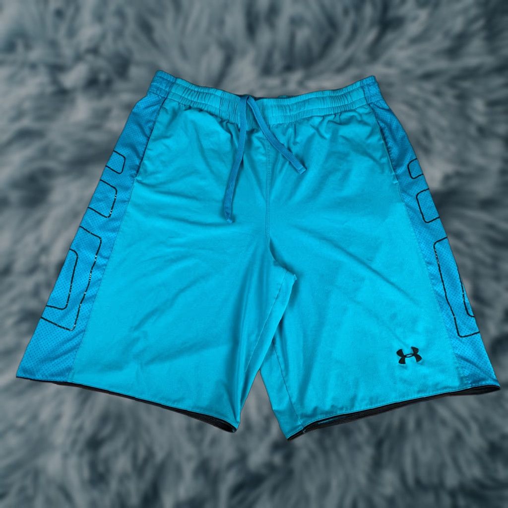 Under Armour VINTAGE UA Under Armour Mens Athletic Shorts Gym Basketball Loose XL Aqua Athletic Mens XL Blue Size US 36 / EU 52 - 1 Thumbnail