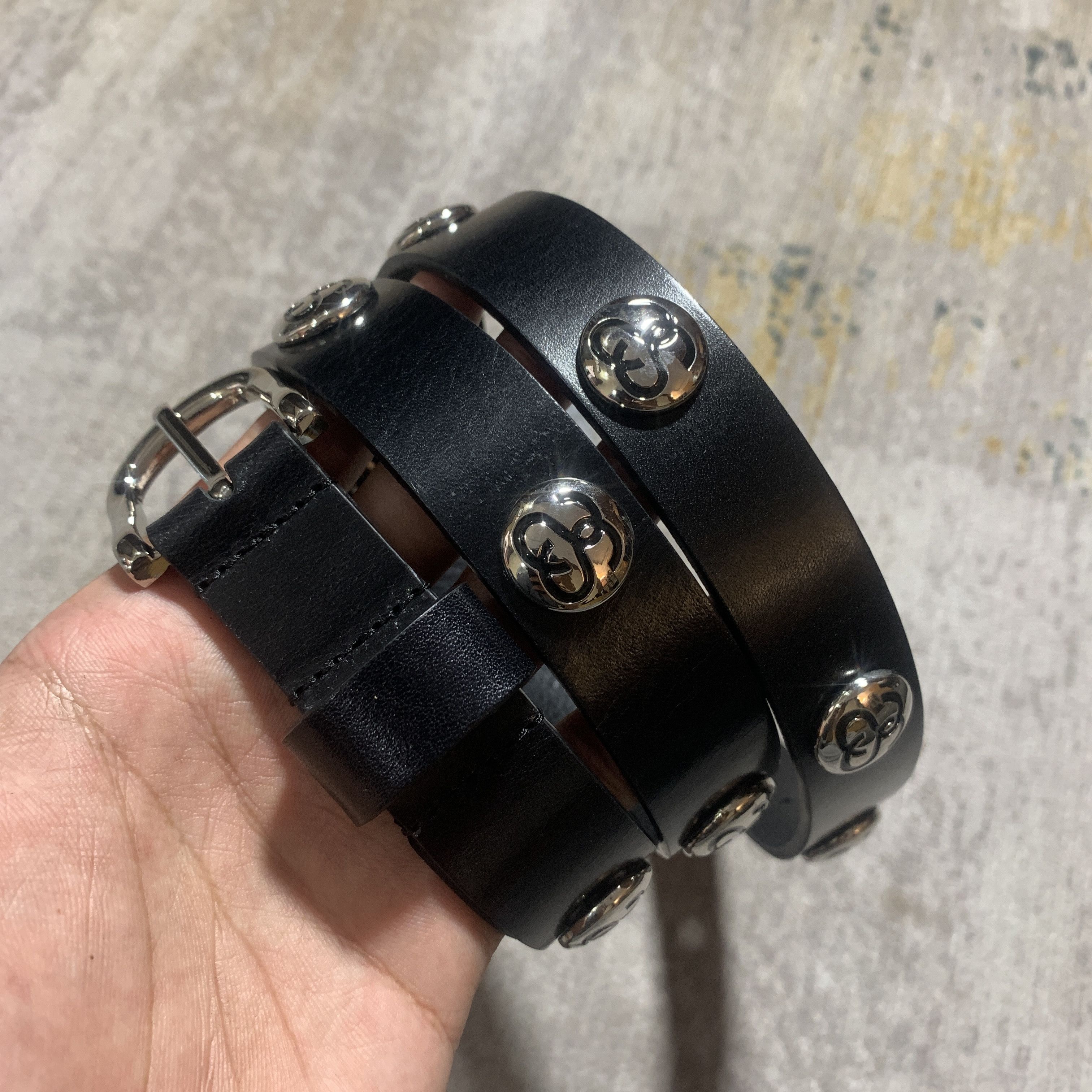 Stussy Stussy Black Gator Leather Dress Belt - L/XL | Grailed