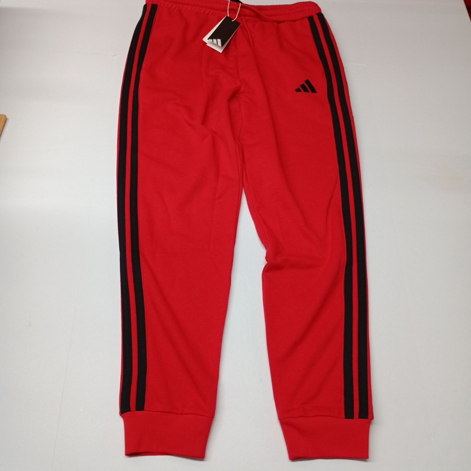 Adidas Adidas XLT Men's Sweatpants Red 3 Stripes French Terry NWT Size US 36 / EU 52 - 1 Thumbnail