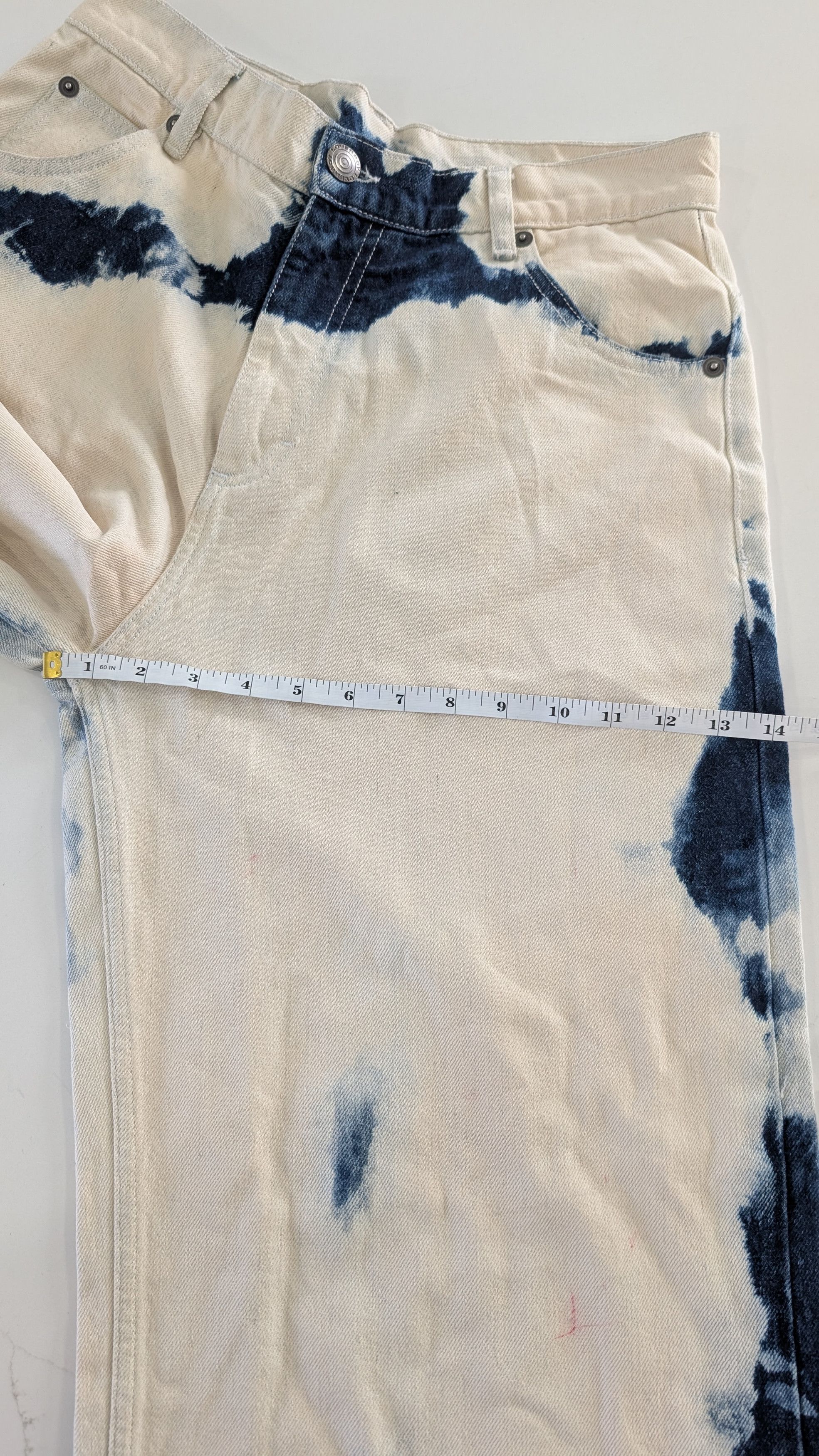 Charles Jeffrey LOVERBOY Charles Jeffrey LOVERBOY Bleached Wide Leg Jeans Size 30 Size US 30 / EU 46 - 11 Thumbnail