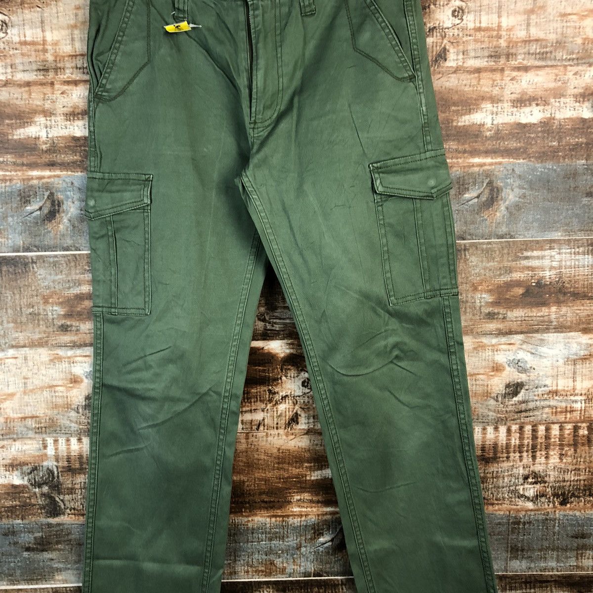 Japanese Brand DL Shuca Green Cargo Multipocket Pants #C648 Size US 27 - 5 Thumbnail