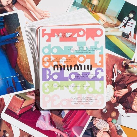 Miu Miu Miumiu Mind Mapping Memory Card Game SS21 Campaign Size ONE SIZE - 1 Thumbnail