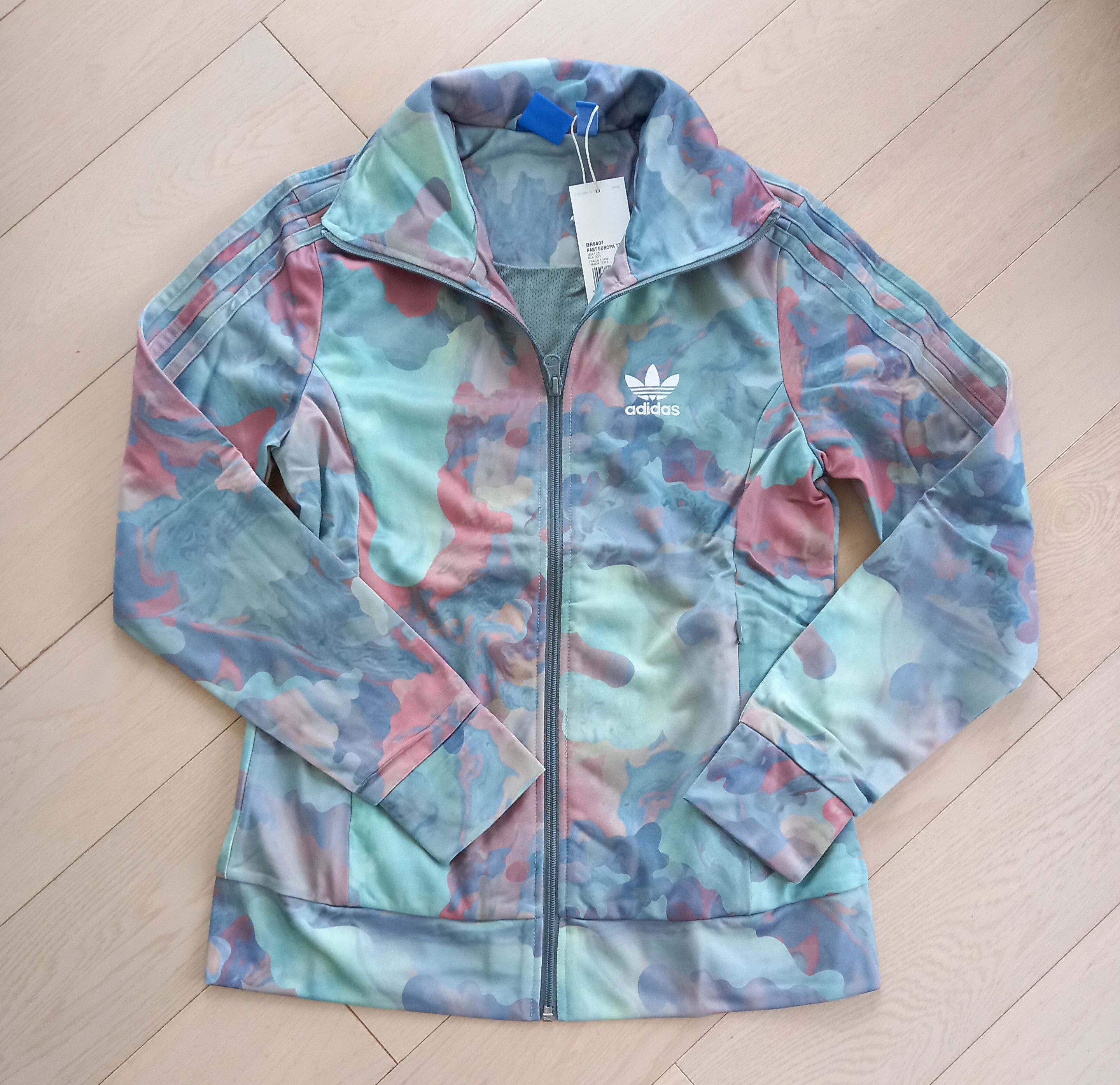 NWT Adidas Pastel Camo Europa Track Jacket sz S BR6607