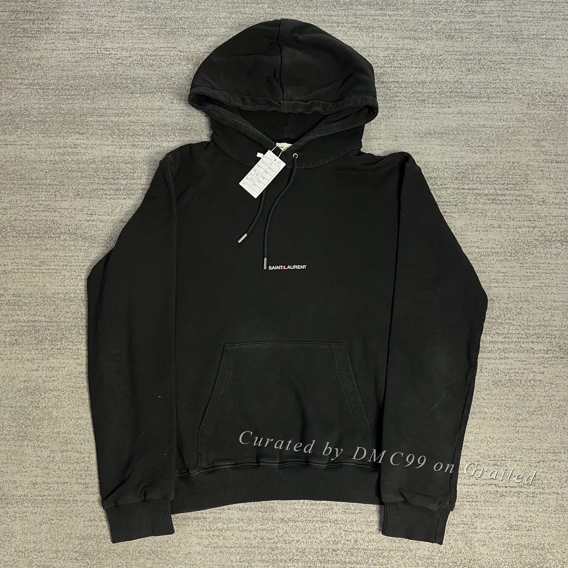 Saint Laurent Paris Black Saint Laurent Logo Hoodie | Grailed