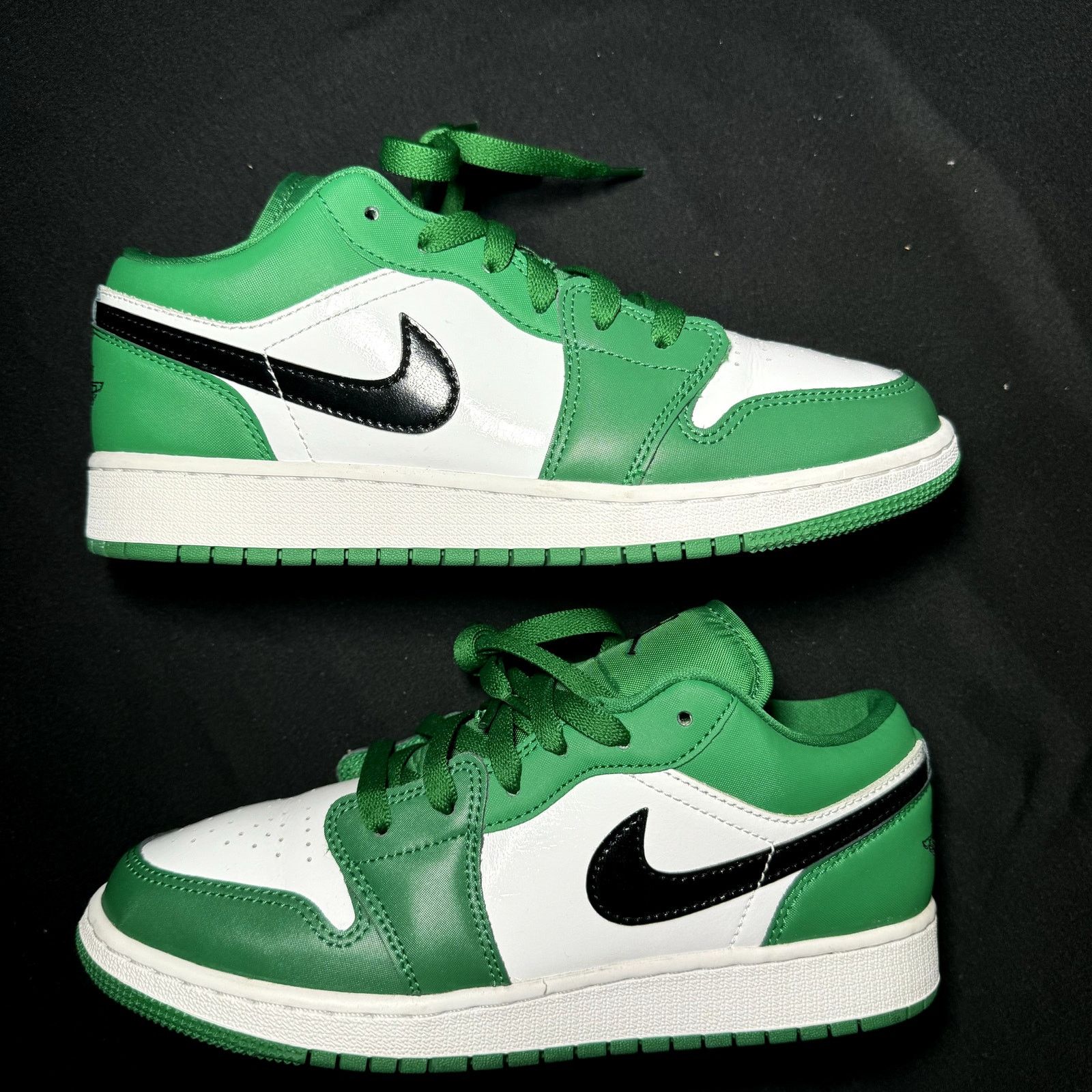 Jordan Brand × Nike Size 6.5 - Nike Air Jordan 1 Low GS Pine Green Men's Shoes Size US 6.5 / EU 39-40 - 3 Thumbnail