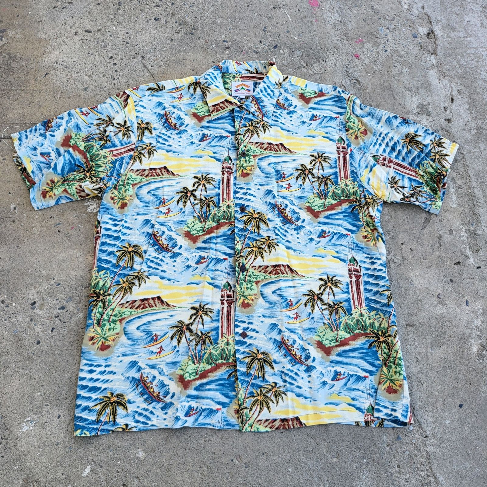 Pineapple Connection Vintage Pineapple Juice Hawaiian Shirt Size L Blue Rayon Size US L / EU 52-54 / 3 - 1 Thumbnail