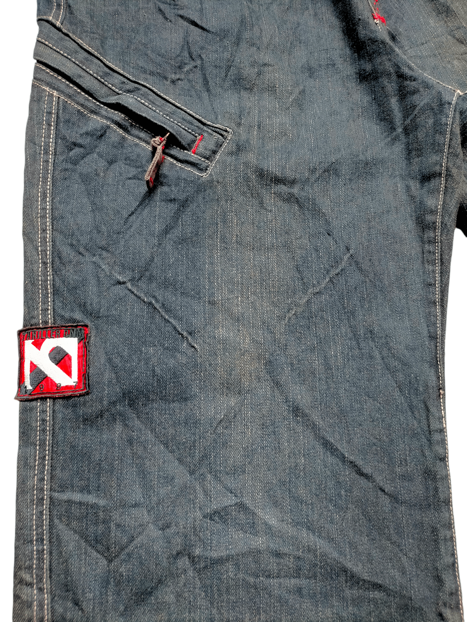 JNCO × Japanese Brand Thriller Denim Baggy Hip Hop Style Jeans Size US 32 / EU 48 - 6 Thumbnail