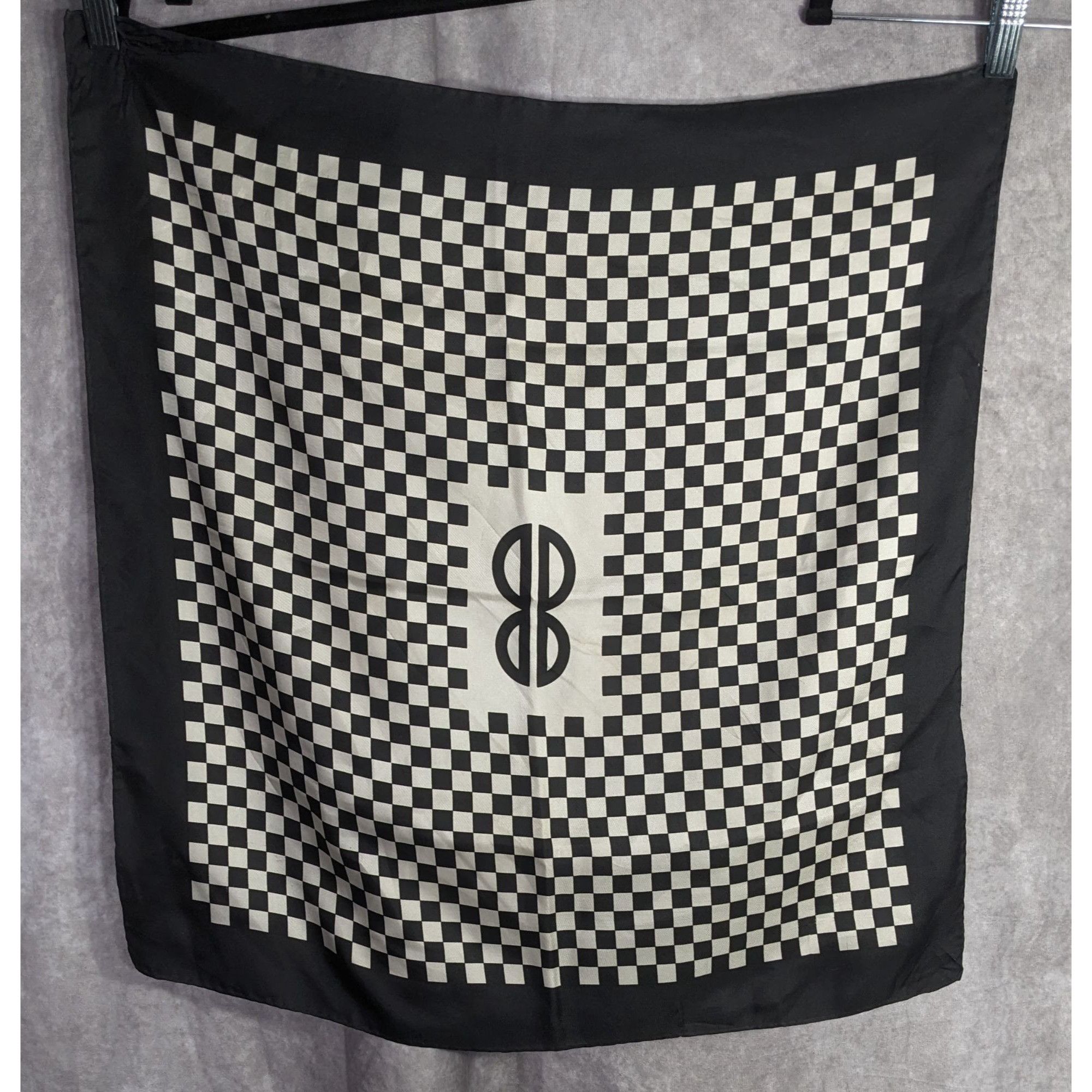 Bill Blass Vintage Bill Blass Silk Checkerboard Scarf Rare Size ONE SIZE - 4 Thumbnail