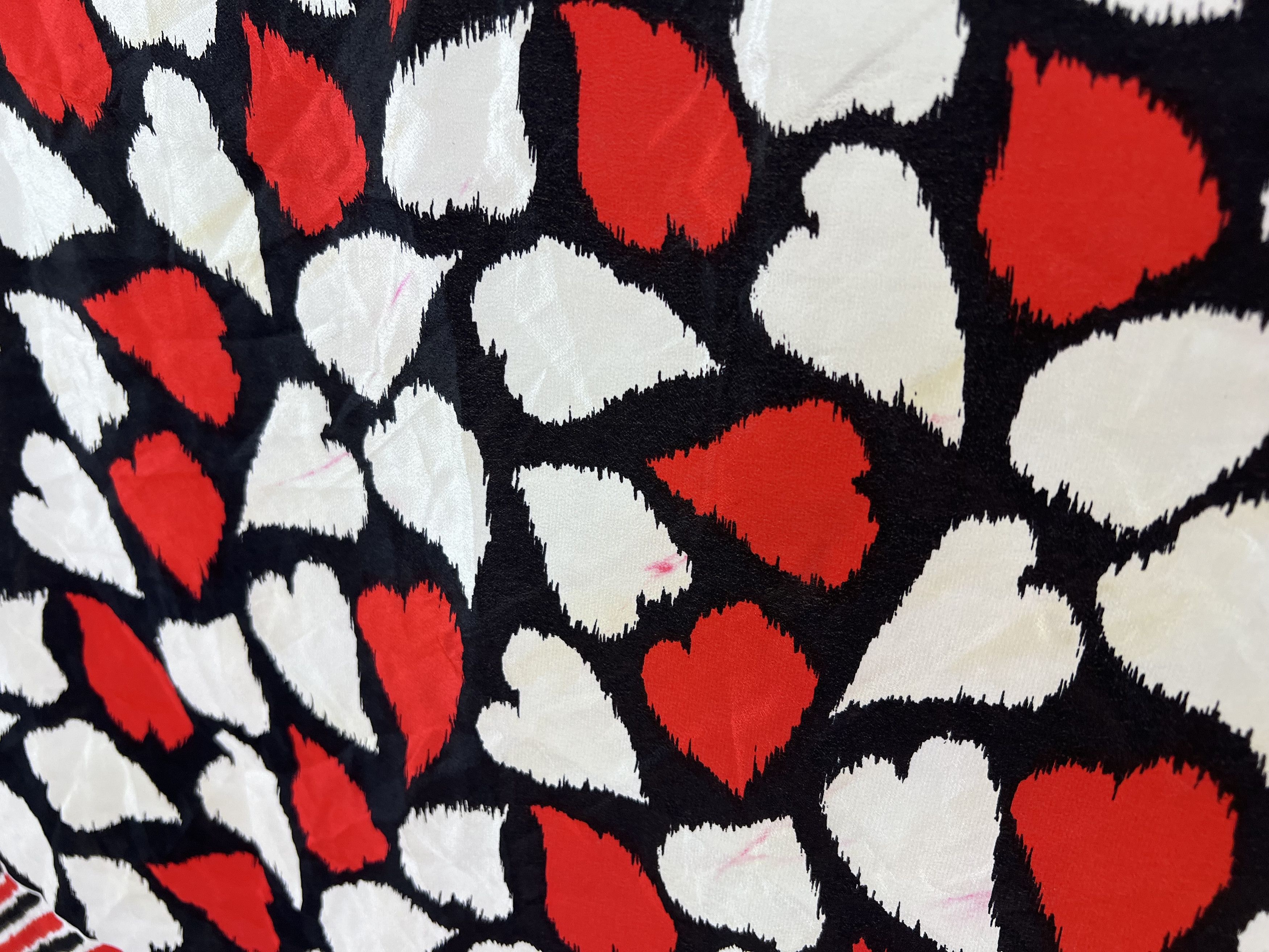 Givenchy GIVENCHY NOUVELLE BOUTIQUE HEART PRINT SILK SCARF VINTAGE Size ONE SIZE - 3 Thumbnail