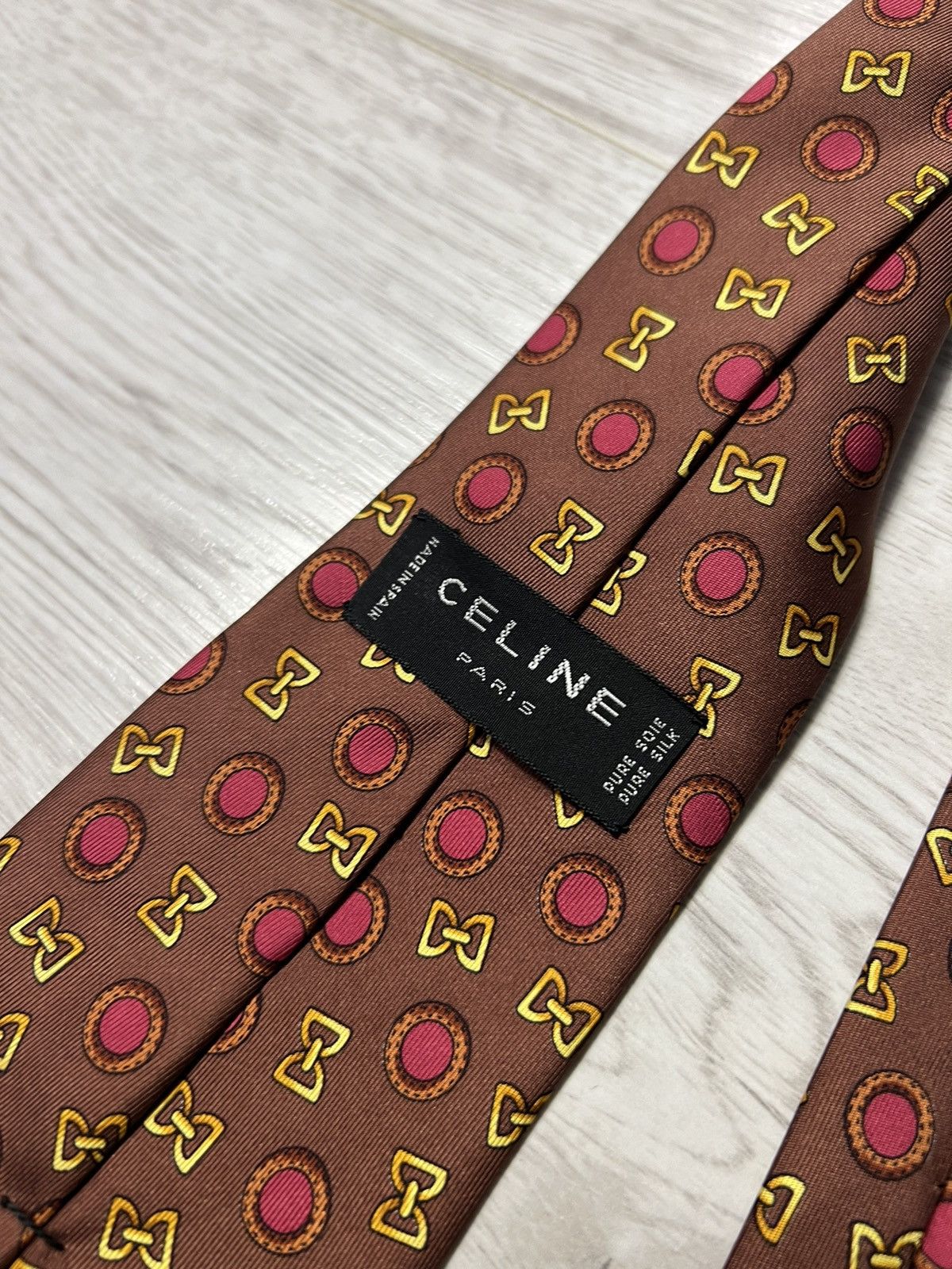 Celine Celine Paris Pure Silk All Over Printed Tie Size ONE SIZE - 6 Thumbnail