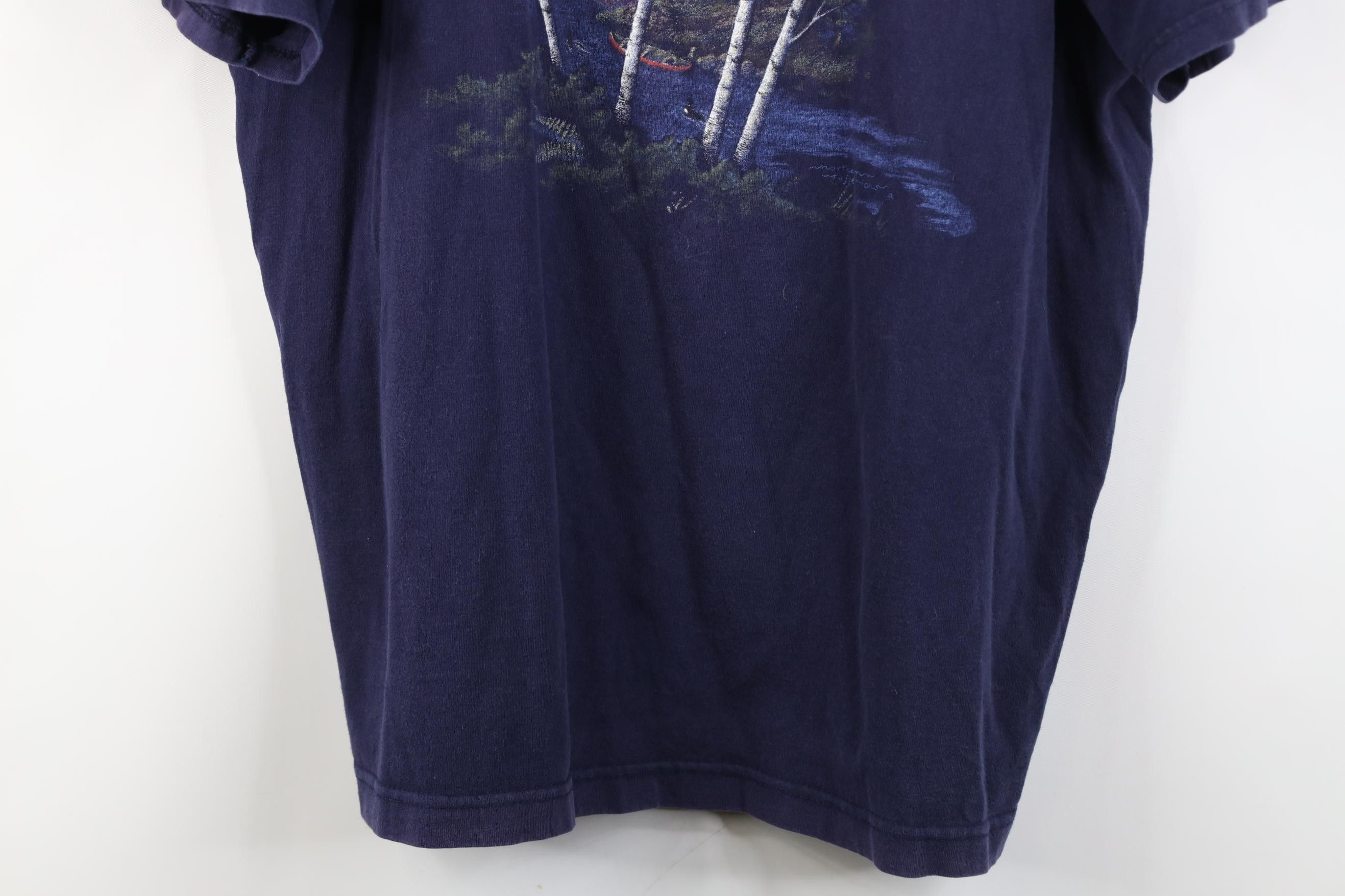 Vintage Vintage 90s Streetwear Country House Nature T-Shirt Blue Size L / US 10 / IT 46 - 3 Thumbnail