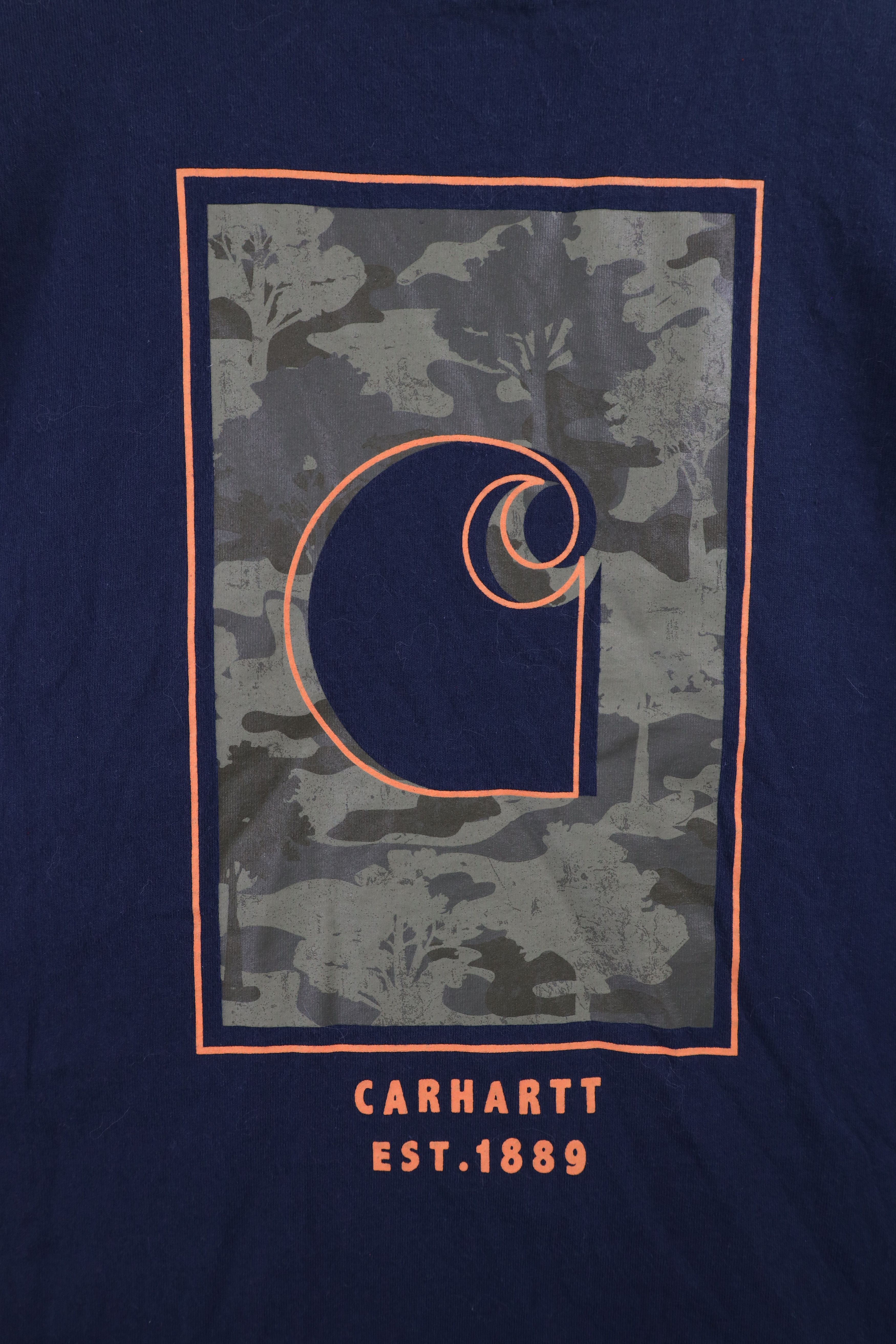 Carhartt × Vintage Vintage Y2K Carhartt Spell Big Logo Camouflage T-Shirt Blue Size US XXL / EU 58 / 5 - 9 Thumbnail