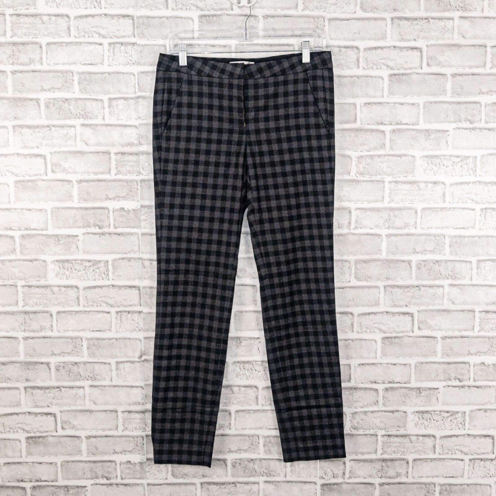 A.L.C. A.L.C Cotton Wool Checker Dress Pants in Gray Black 4 Size 27" / US 4 / IT 40 - 10 Thumbnail