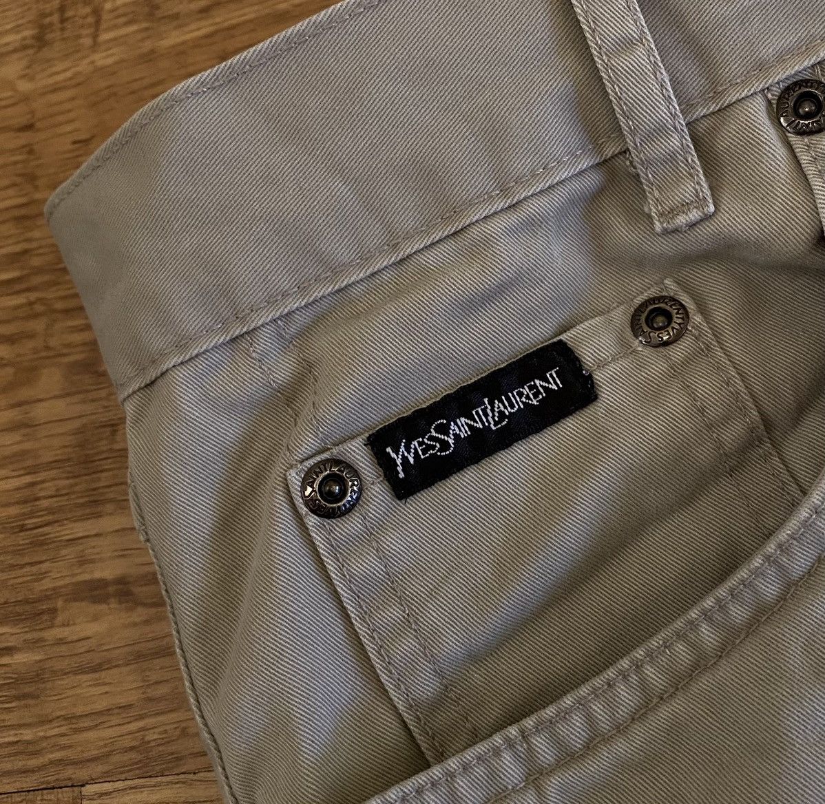 Yves Saint Laurent Yves Saint Laurent Pocket Logo Pants x Luxury x Vintage Size US 38 / EU 54 - 6 Thumbnail
