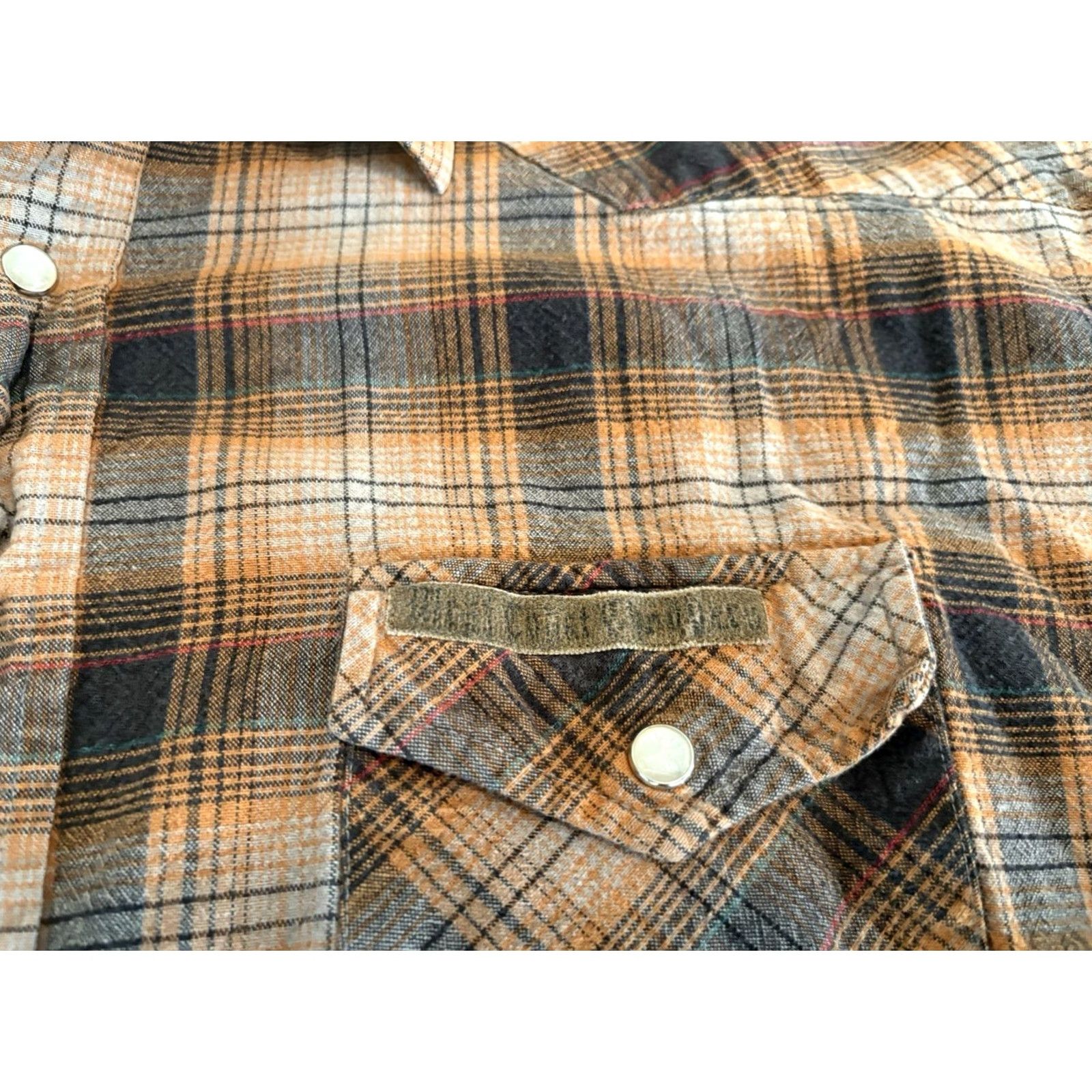 West Coast Choppers West Coast Choppers Shirt Mens XL Orange Plaid Long Sleeve Button-Up Work Wear Flannel 90s Theme Motorcycle Western Size US XL / EU 56 / 4 - 2 Thumbnail