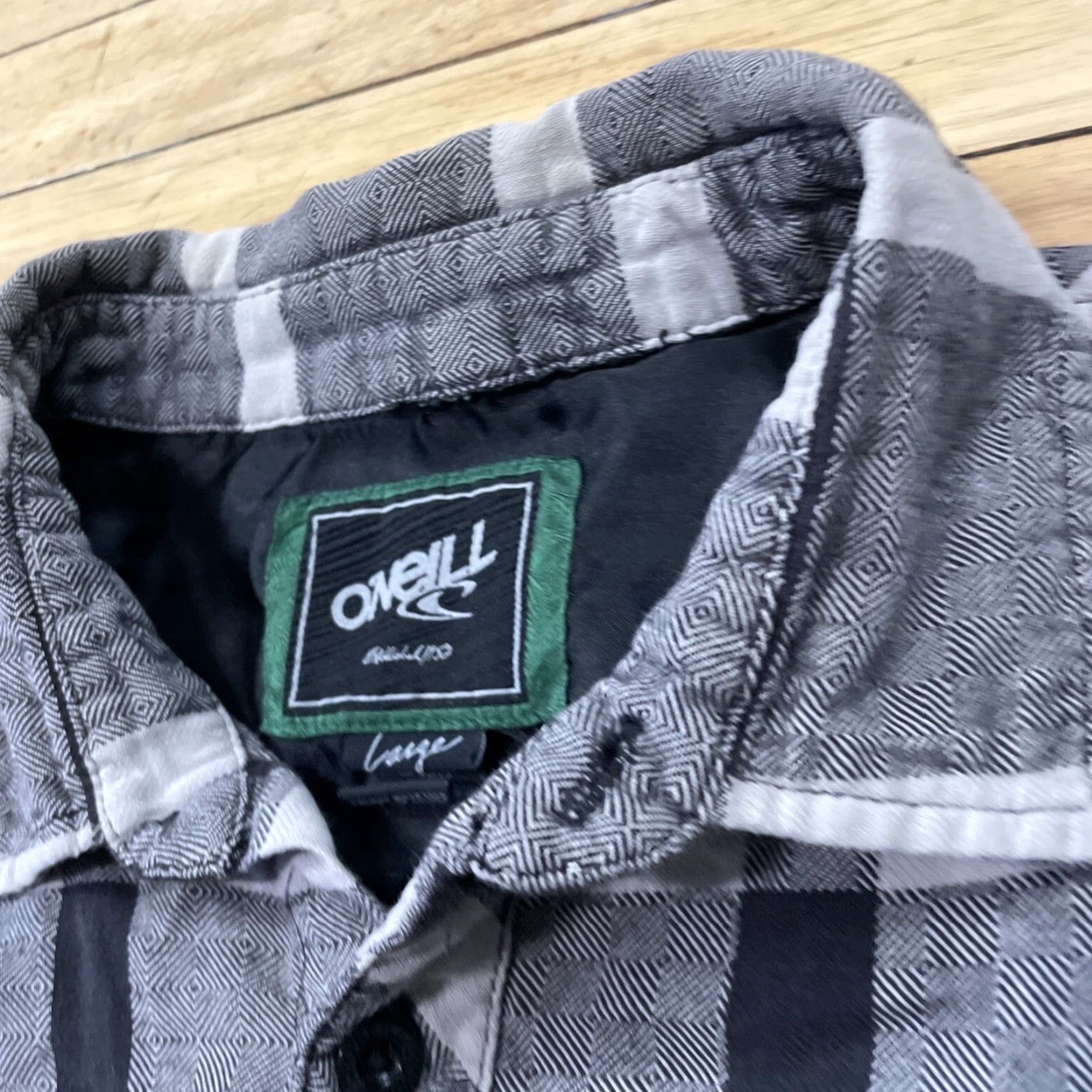 O'Neill VINTAGE O'Neill Flannel Button Shirt Men L Y2k Streetwear Skate Surf Grunge Gray Plaid L Size US L / EU 52-54 / 3 - 6 Thumbnail