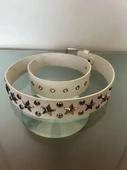 Japanese Brand × Vintage Star Studded Belt (white) Size ONE SIZE - 2 Thumbnail