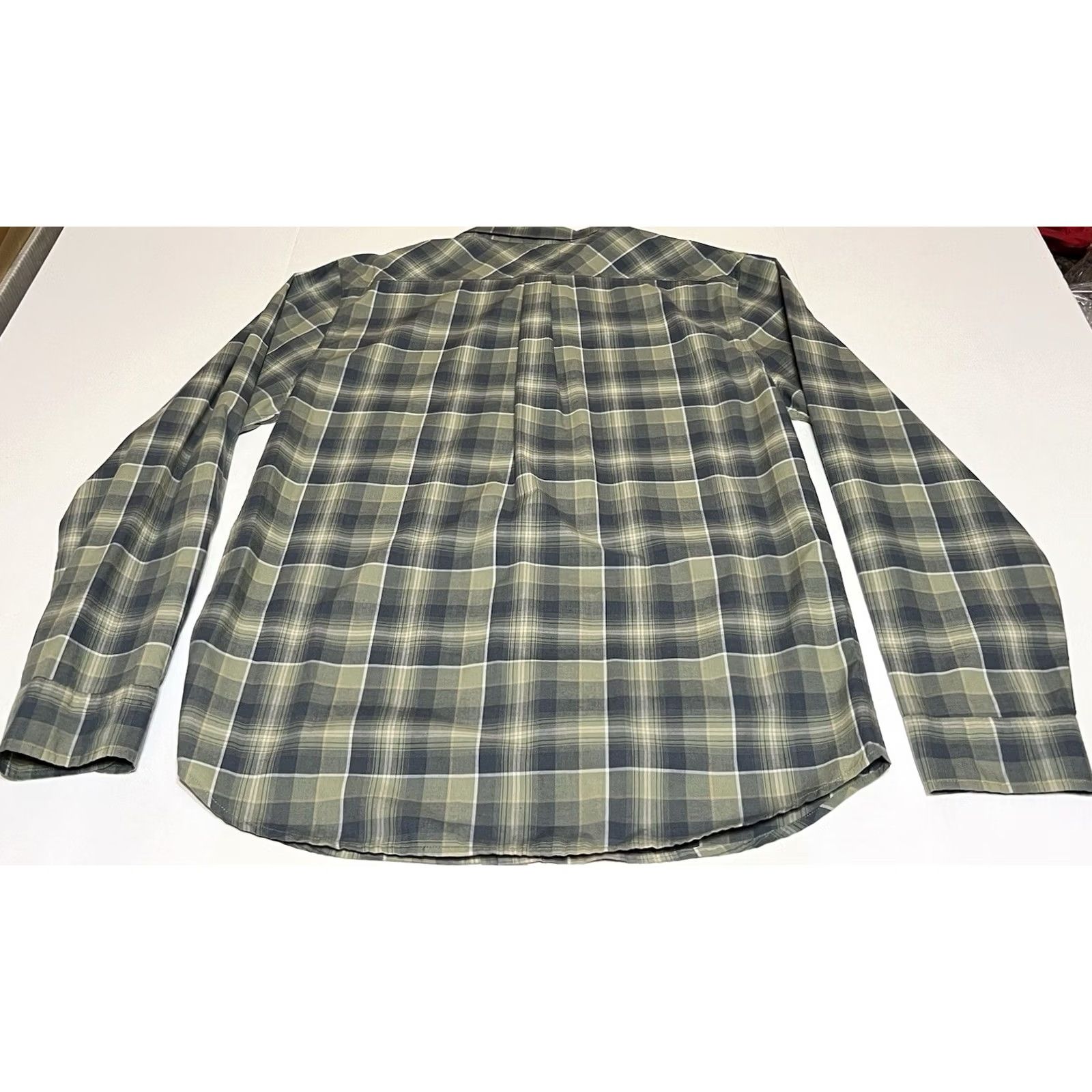Levi's Levi's Mens XL Green Blue Plaid Long Sleeve Button-Down Shirt Size US XL / EU 56 / 4 - 3 Thumbnail