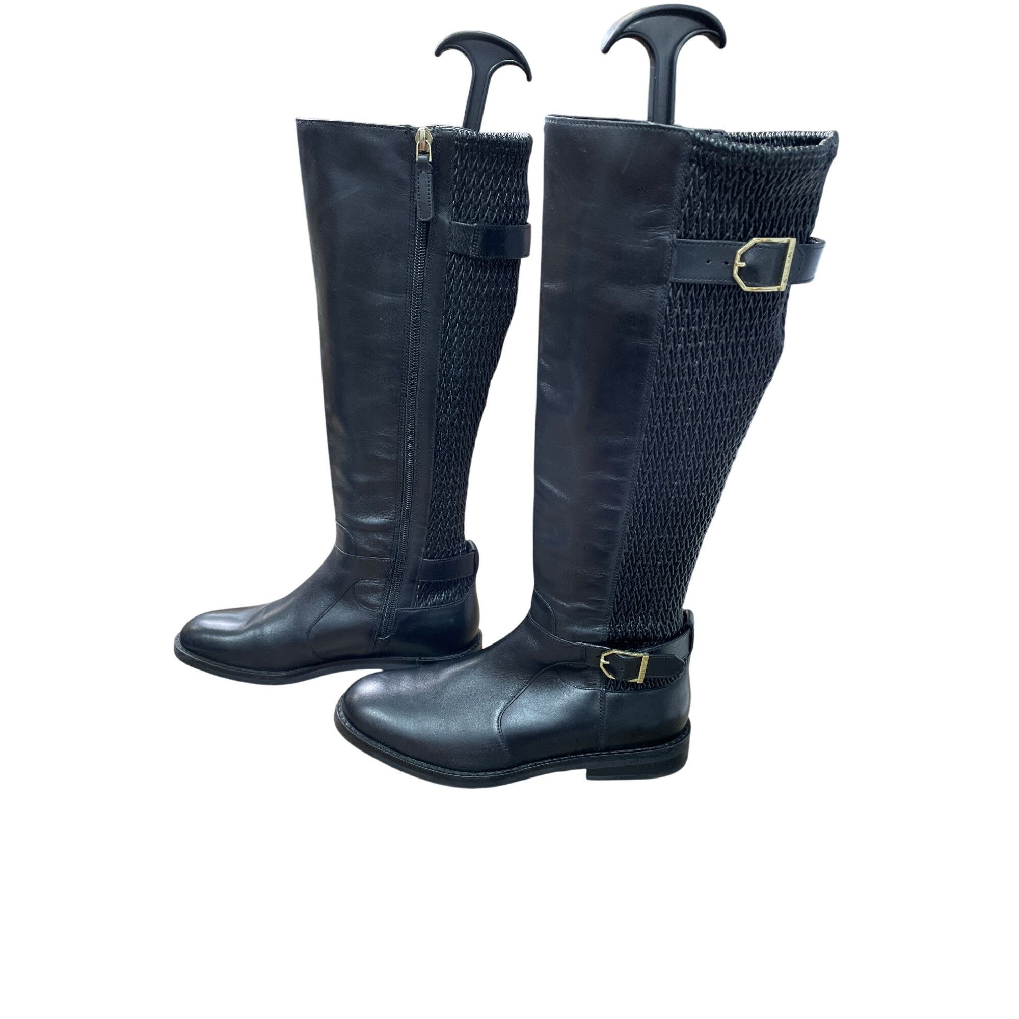 Cole Haan Cole Haan Womens black Leather Knee-High Equestrian Riding B Size US 6.5 / IT 36.5 - 3 Thumbnail