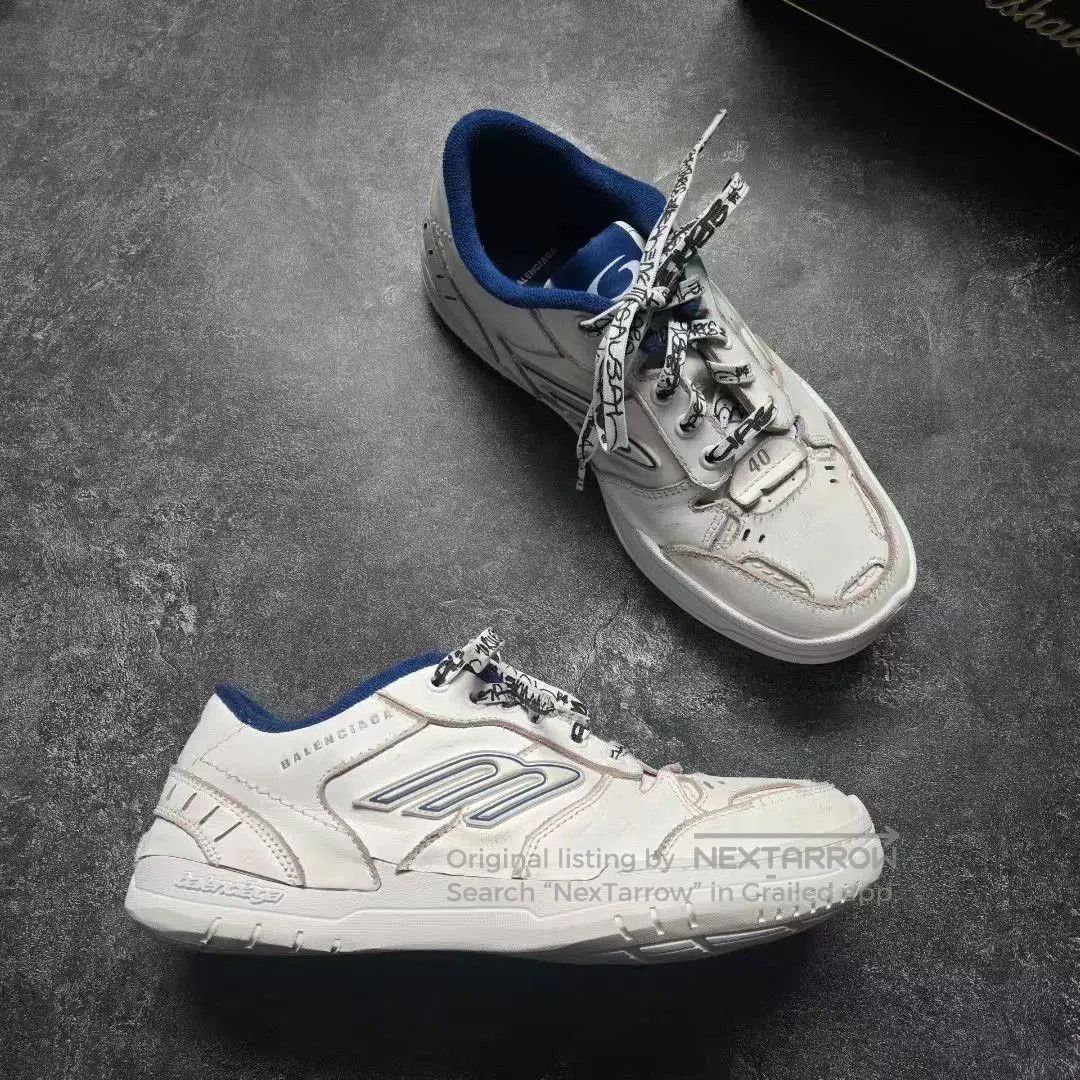 Balenciaga Balenciaga Hamptons Sneakers White Blue Size 40. Size US 7 / EU 40 - 6 Thumbnail