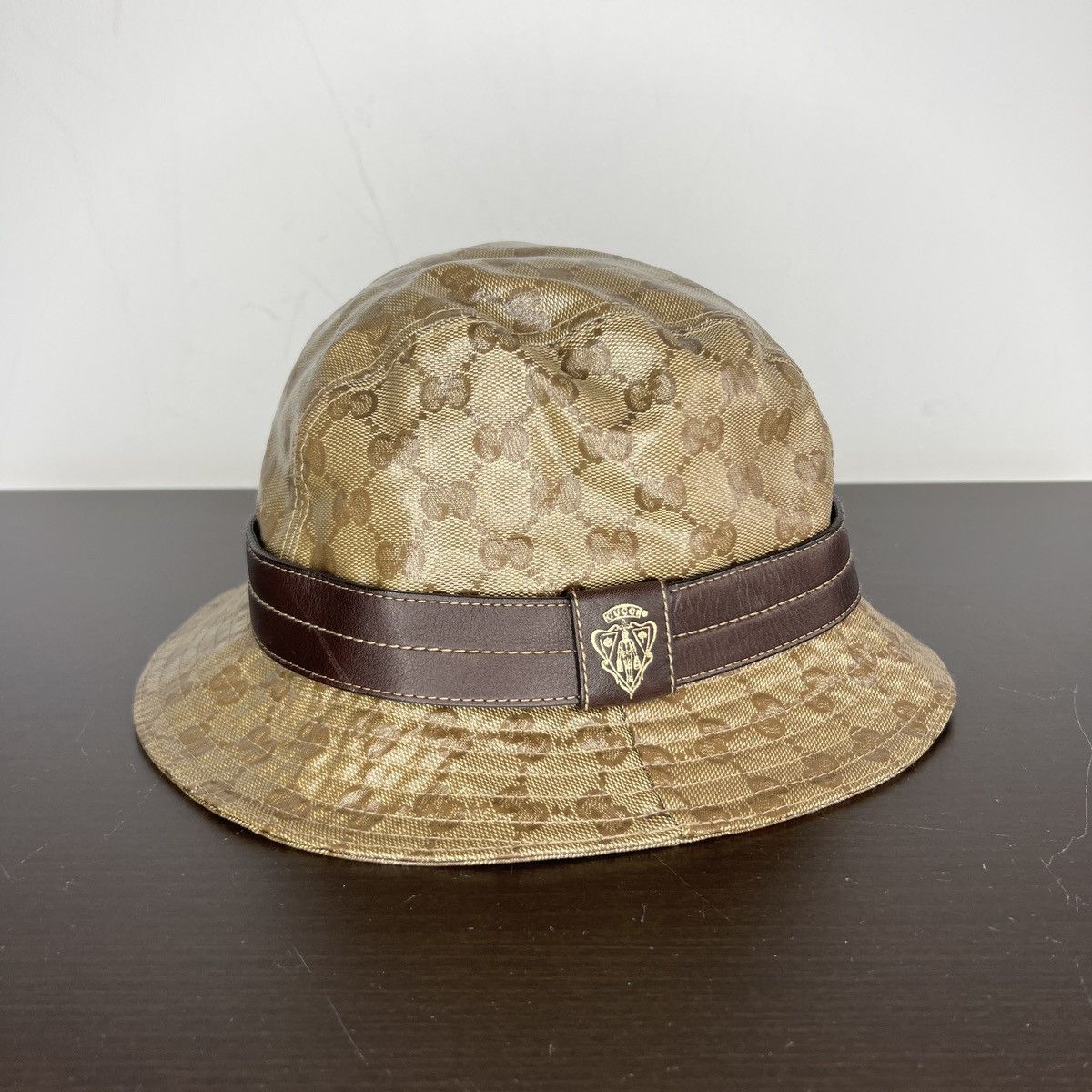 Gucci 🔥Rare Colour🔥Vintage Gucci Bucket Hat Monogram Beige Brown Size ONE SIZE - 1 Thumbnail