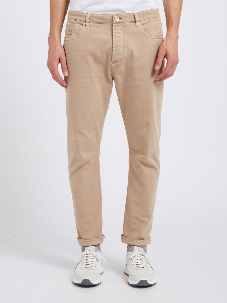 Brunello Cucinelli o1w1db10924 Denim Pants in Medium Beige Size US 36 / EU 52 - 1 Preview