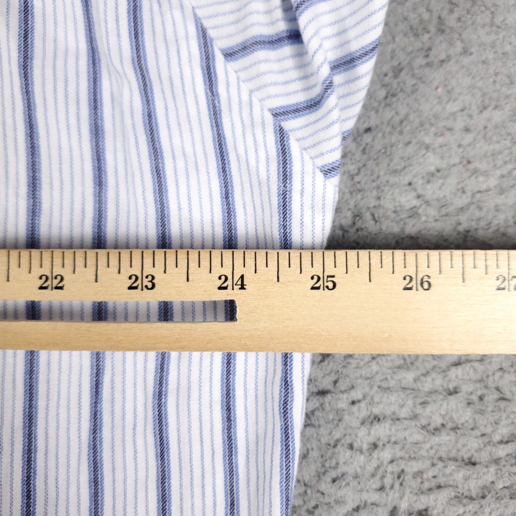 Tommy Hilfiger Tommy Hilfiger Shirt Men 16 Blue Dress Shirt Long Sleeve Button Up 100% Cotton Classic Mens Size 42R - 6 Thumbnail