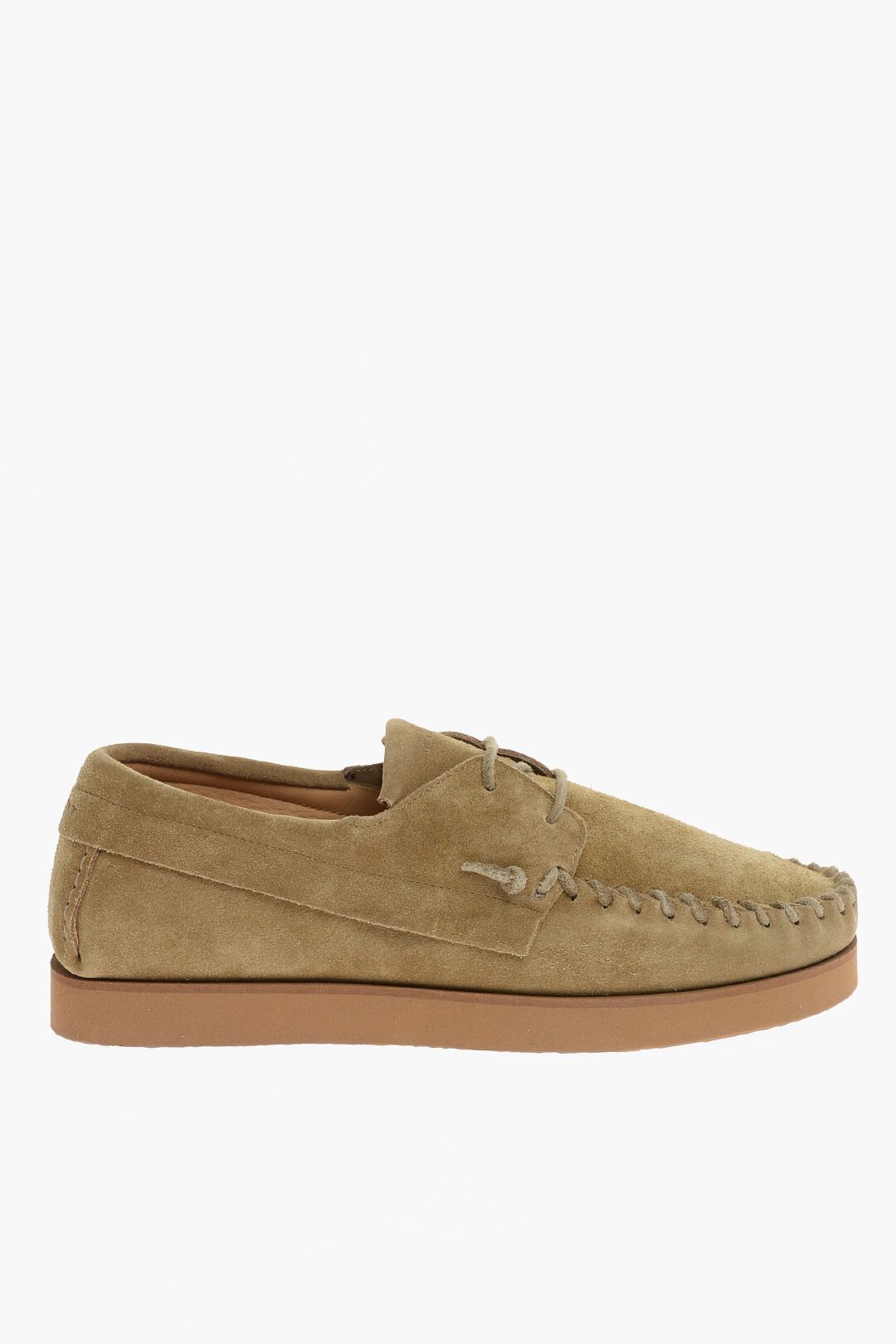 image of Isabel Marant Og1Mm0424 Lace-Up Fastening Suede Loafers In Brown, Men's (Size 7)