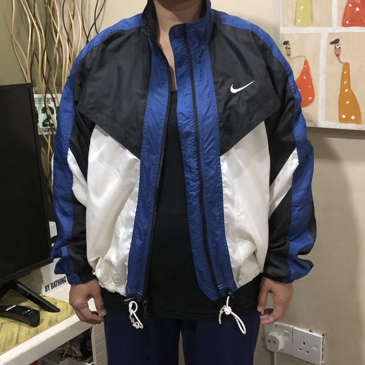 Nike Vintage 90s NIKE Swoosh Windbreaker Women Jacket Size M / US 6-8 / IT 42-44 - 2 Thumbnail