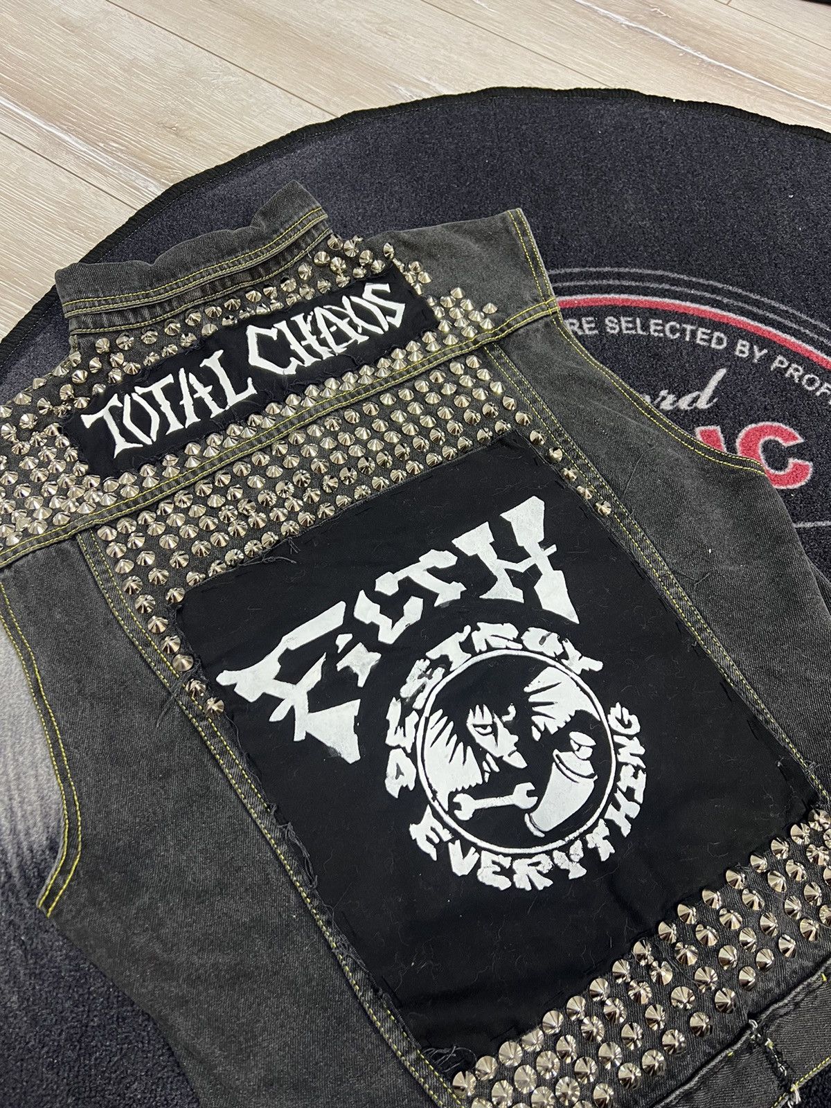 Band Tees Black Metal punk denim vest battle vest Size US XL / EU 56 / 4 - 2 Thumbnail