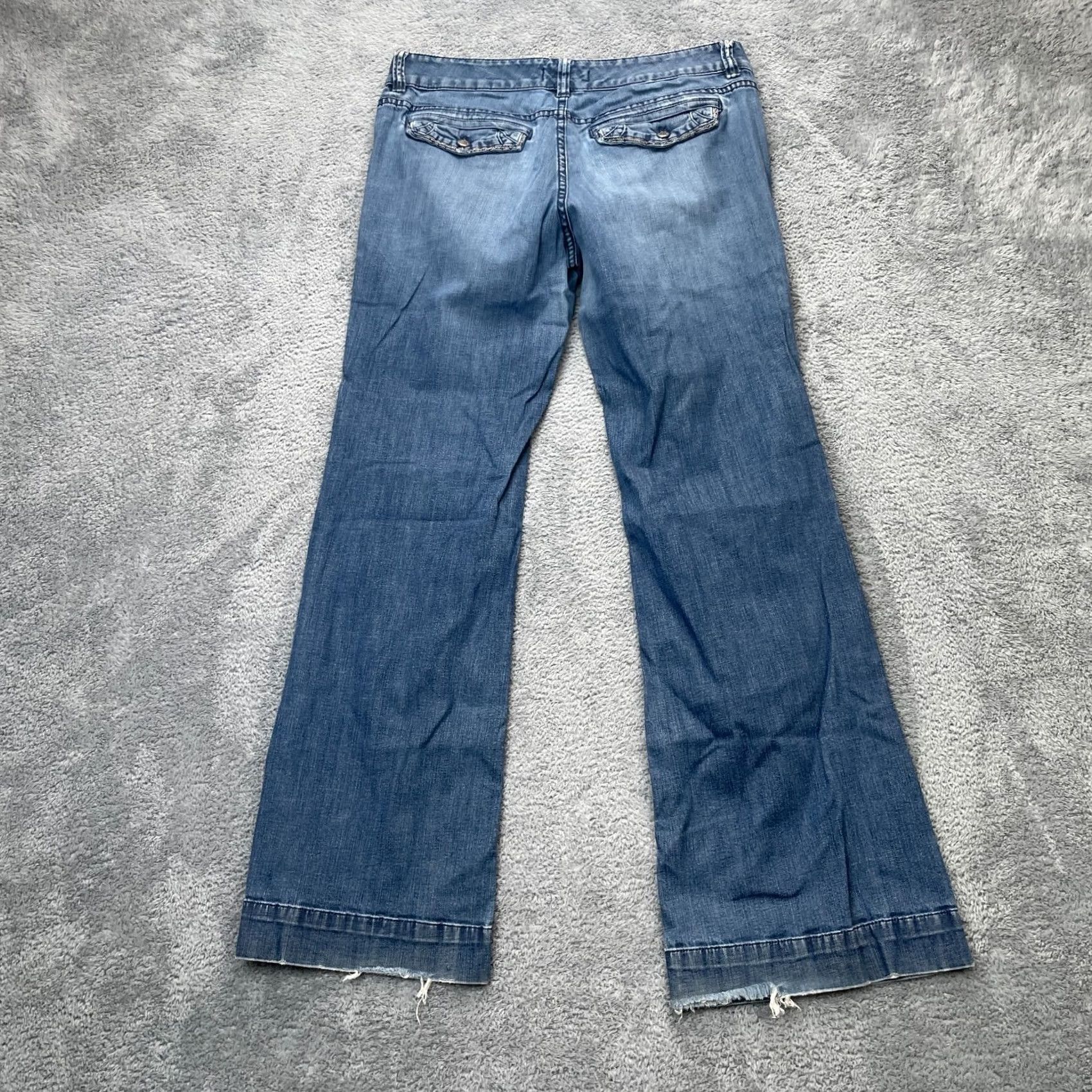 White House Black Market VINTAGE White House Black Market Jeans Womens 12R Blue Noir Bootcut Denim Cotton 5-Pocket Design 33 in Inseam Jeans Womens 12 Regular Blue City Preppy Size 34" / US 12 / IT 48 - 2 Thumbnail