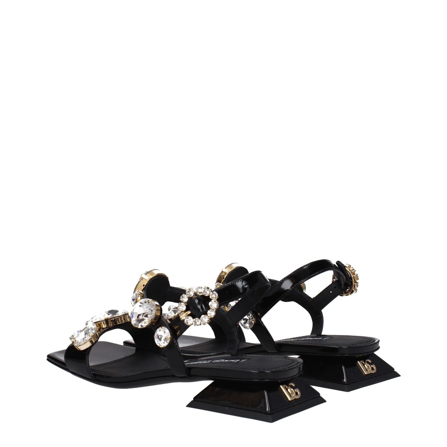 Dolce & Gabbana ob1o1e1124 Leather Sandals in Black Size US 6 / IT 36 - 4 Thumbnail