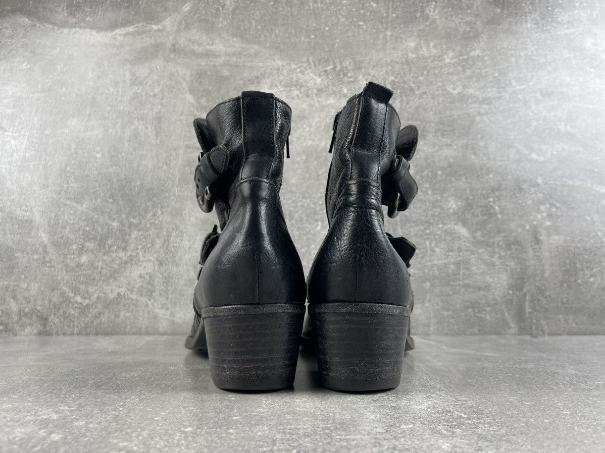 MoMA MOMA Avant Garde Black Leather Harness Moto Ankle Boots Size US 8.5 / IT 38.5 - 6 Thumbnail