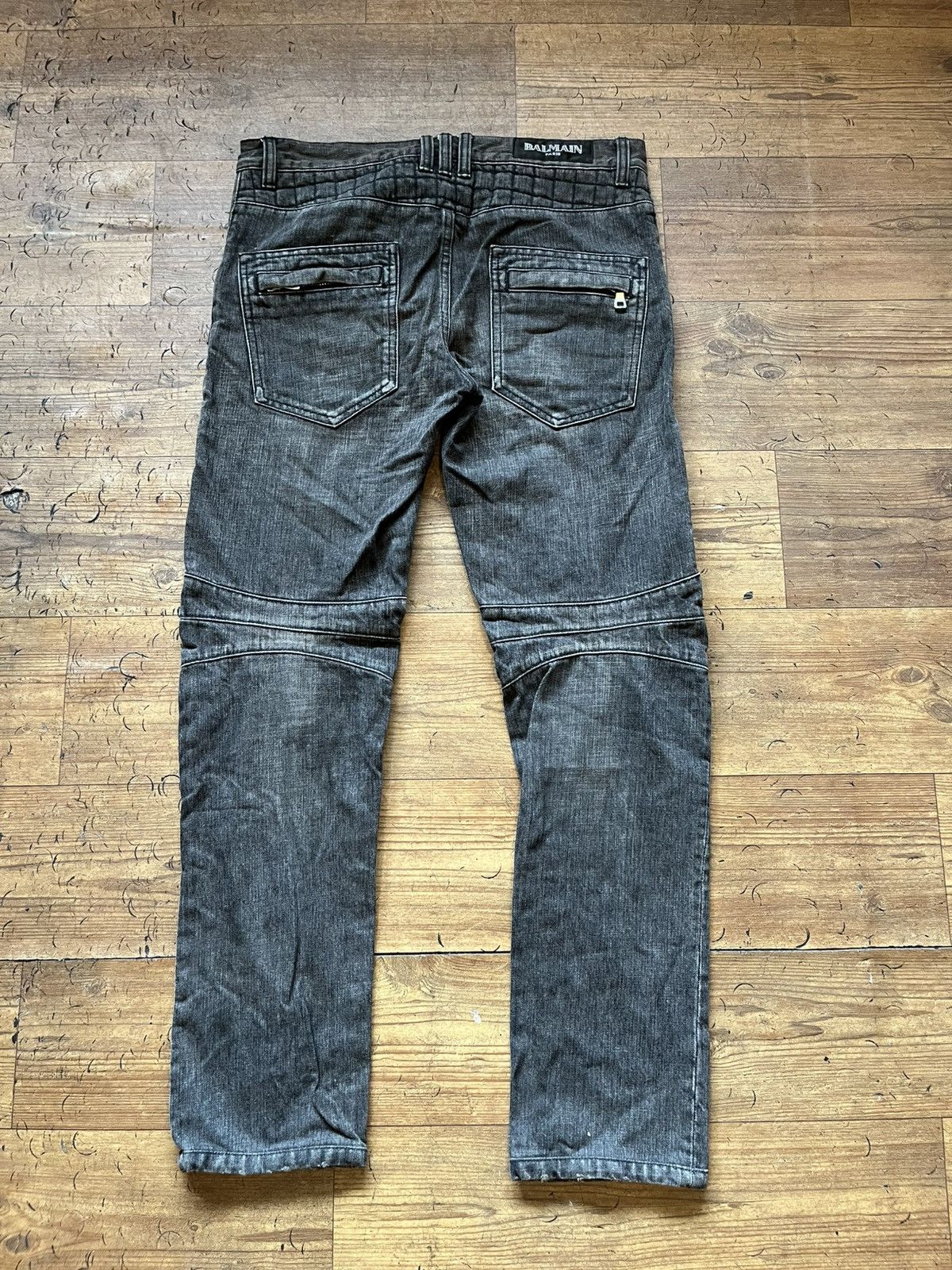 Balmain Decarnin quilted heavy biker jeans Size US 30 / EU 46 - 3 Thumbnail