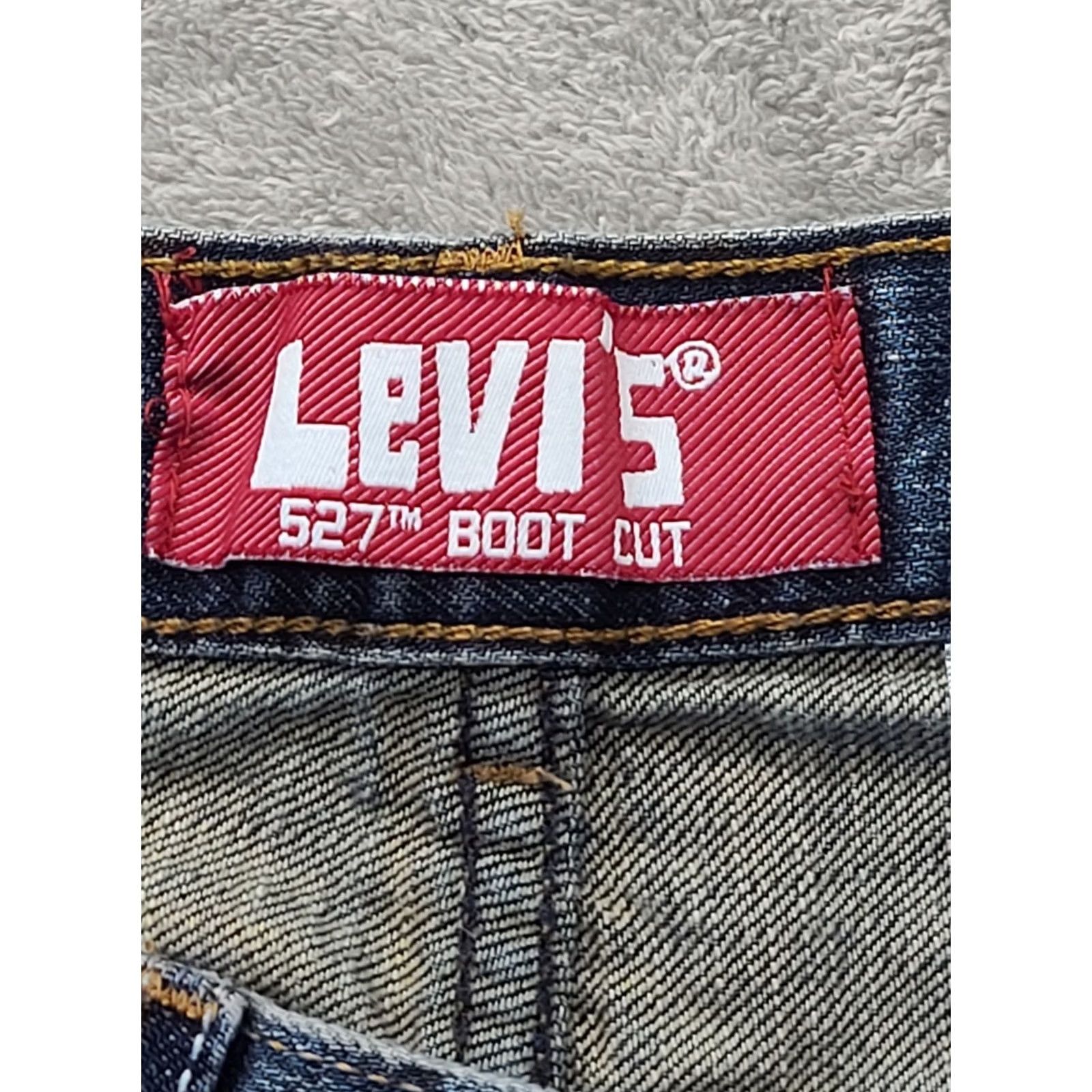 Levi's VINTAGE Levi's 527 Jeans Womens 18x29 Regular Fit Bootcut Distressed 90s Western Cowgirl Blue Jeans Women Regular Size 18 Mens? Size 40" / US 18 - 2 Thumbnail