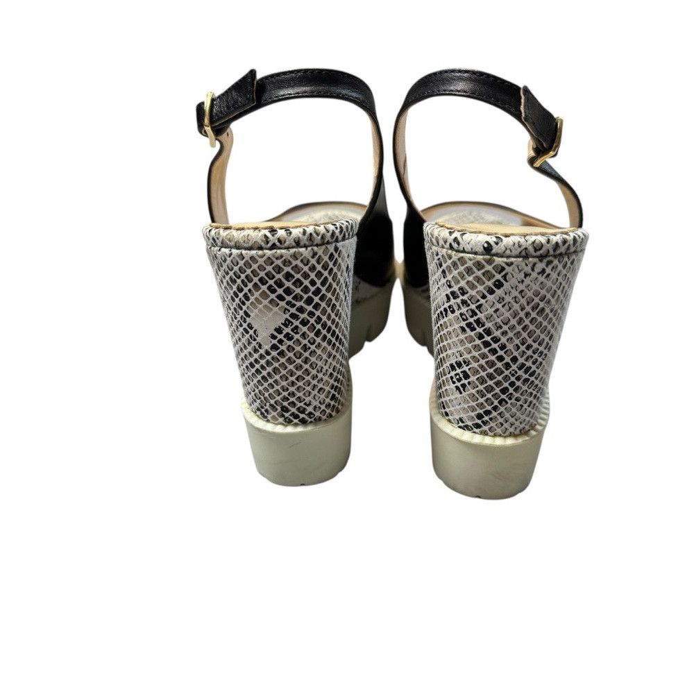 Other GUERO Black Snake Print Wedge Shoes Size 38 Size US 8 / IT 38 - 4 Thumbnail