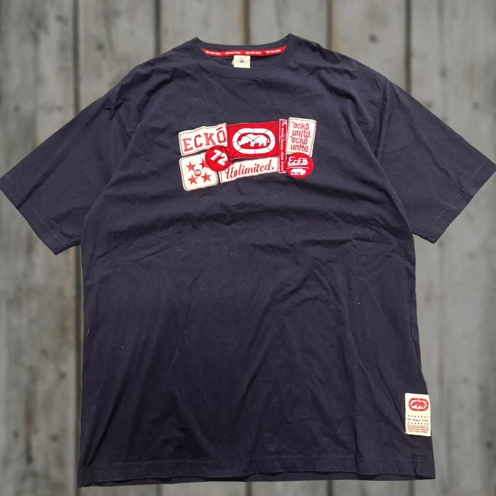 Vintage VINTAGE Echo Unltd T-shirt Men's 2XL Black Red Y2K Grunge Skater Surfer Shirt Mens Size US XXL / EU 58 / 5 - 1 Thumbnail