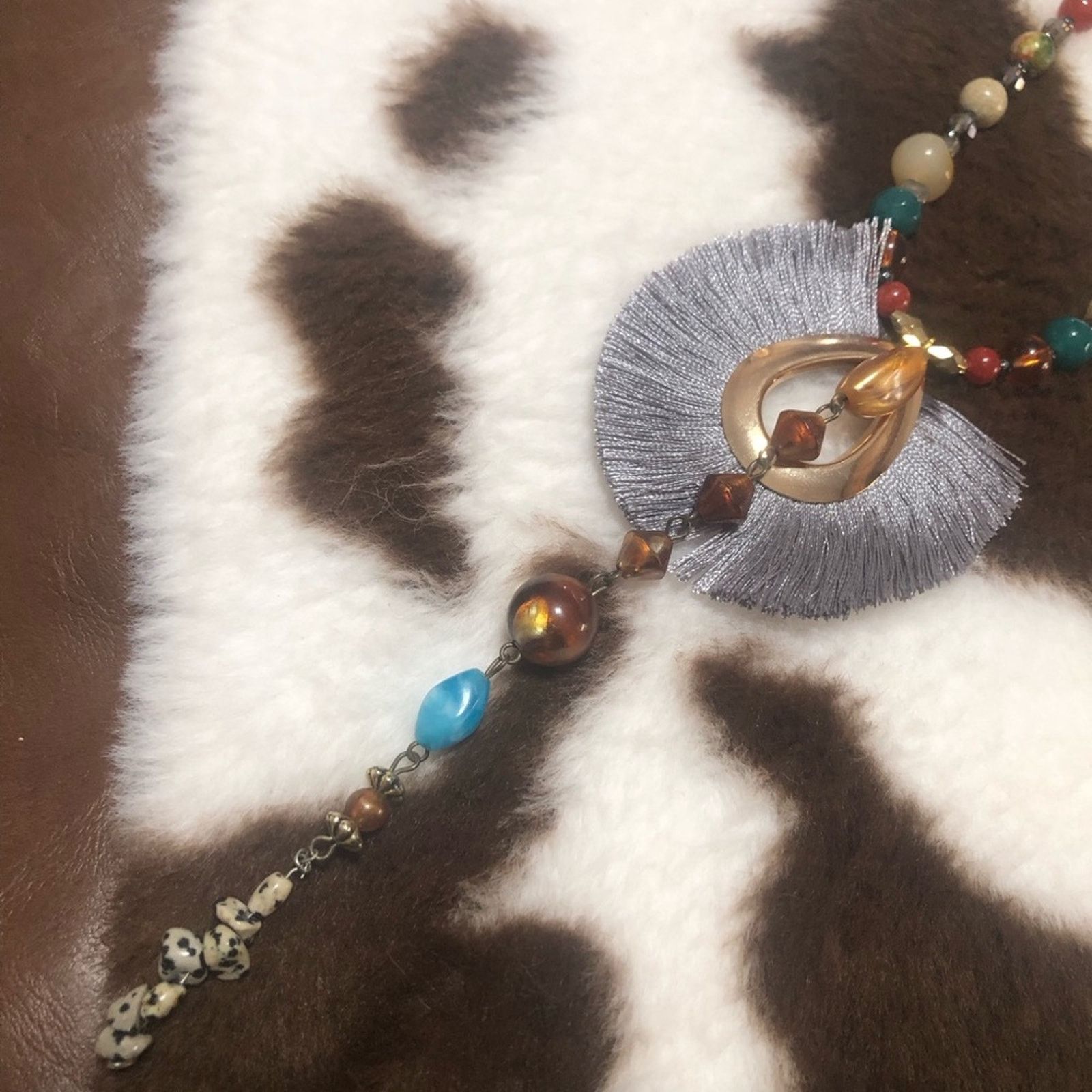 Handmade Handcrafted genuine stone faceted crystal pendant necklace Size ONE SIZE - 8 Thumbnail