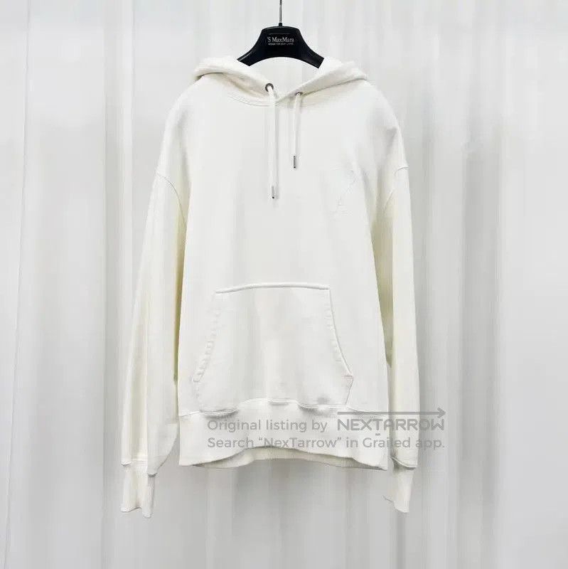 Other AMI White Cotton Logo Embroidered Hoodie . Size US S / EU 44-46 / 1 - 1 Thumbnail