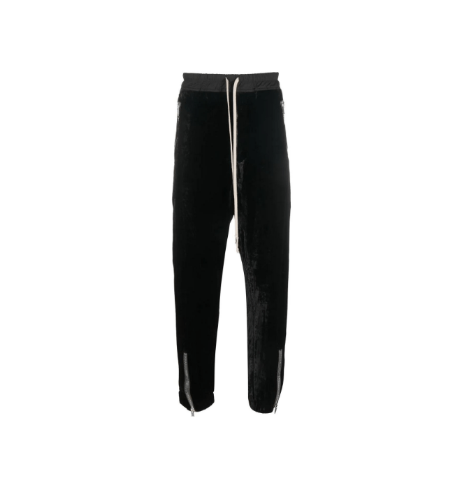 Rick Owens Rick Owens DRKSHDW Black Zip Drawstring Sweatpants Size US 32 / EU 48 - 1 Thumbnail